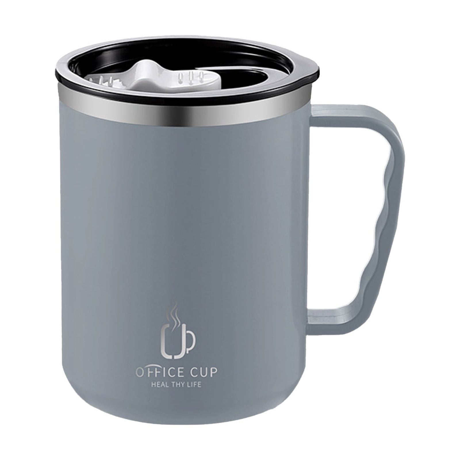Tyidzon Insulated Coffee Mug, 20oz Stainless Steel Tumbler with Slider Lid Travel Coffee Cups with Handle for Camping Office Home, Blue ZE_#Gray - Image 2