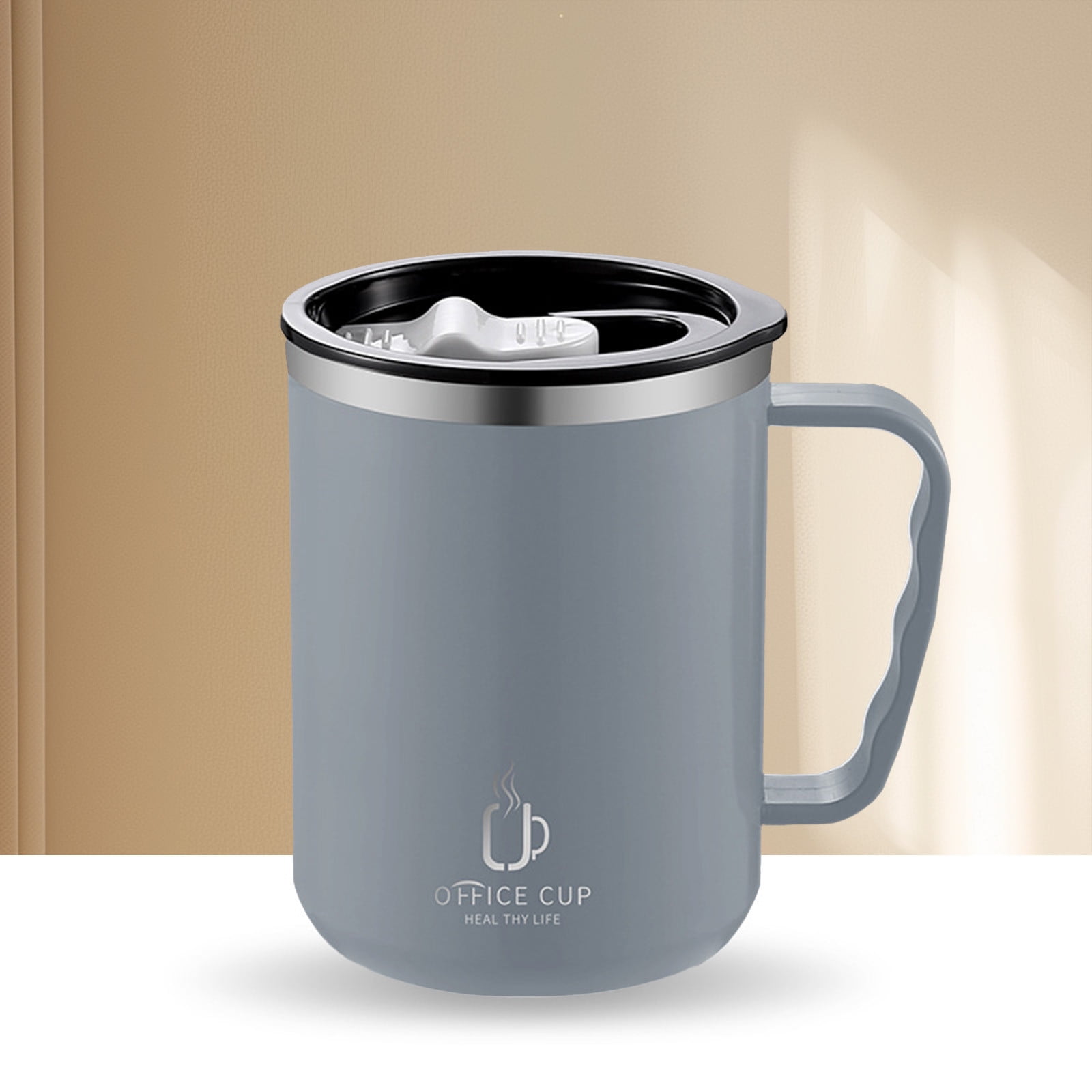 Tyidzon Insulated Coffee Mug, 20oz Stainless Steel Tumbler with Slider Lid Travel Coffee Cups with Handle for Camping Office Home, Blue ZE_#Gray - Image 4