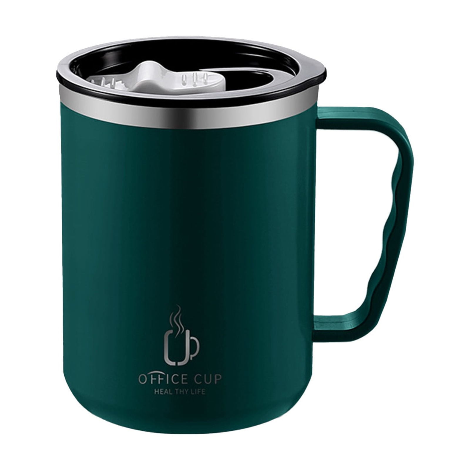 Tyidzon Insulated Coffee Mug, 20oz Stainless Steel Tumbler with Slider Lid Travel Coffee Cups with Handle for Camping Office Home, Blue ZE_#Green - Image 2