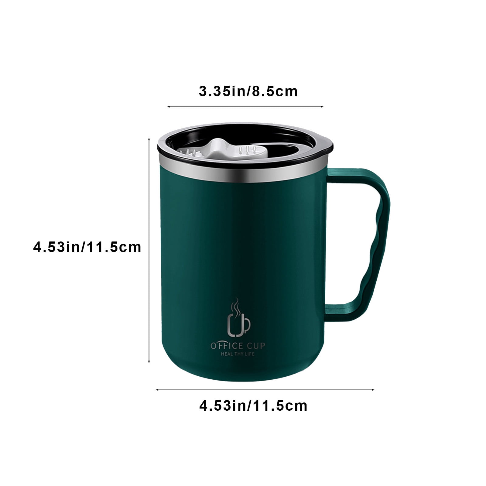 Tyidzon Insulated Coffee Mug, 20oz Stainless Steel Tumbler with Slider Lid Travel Coffee Cups with Handle for Camping Office Home, Blue ZE_#Green - Image 3