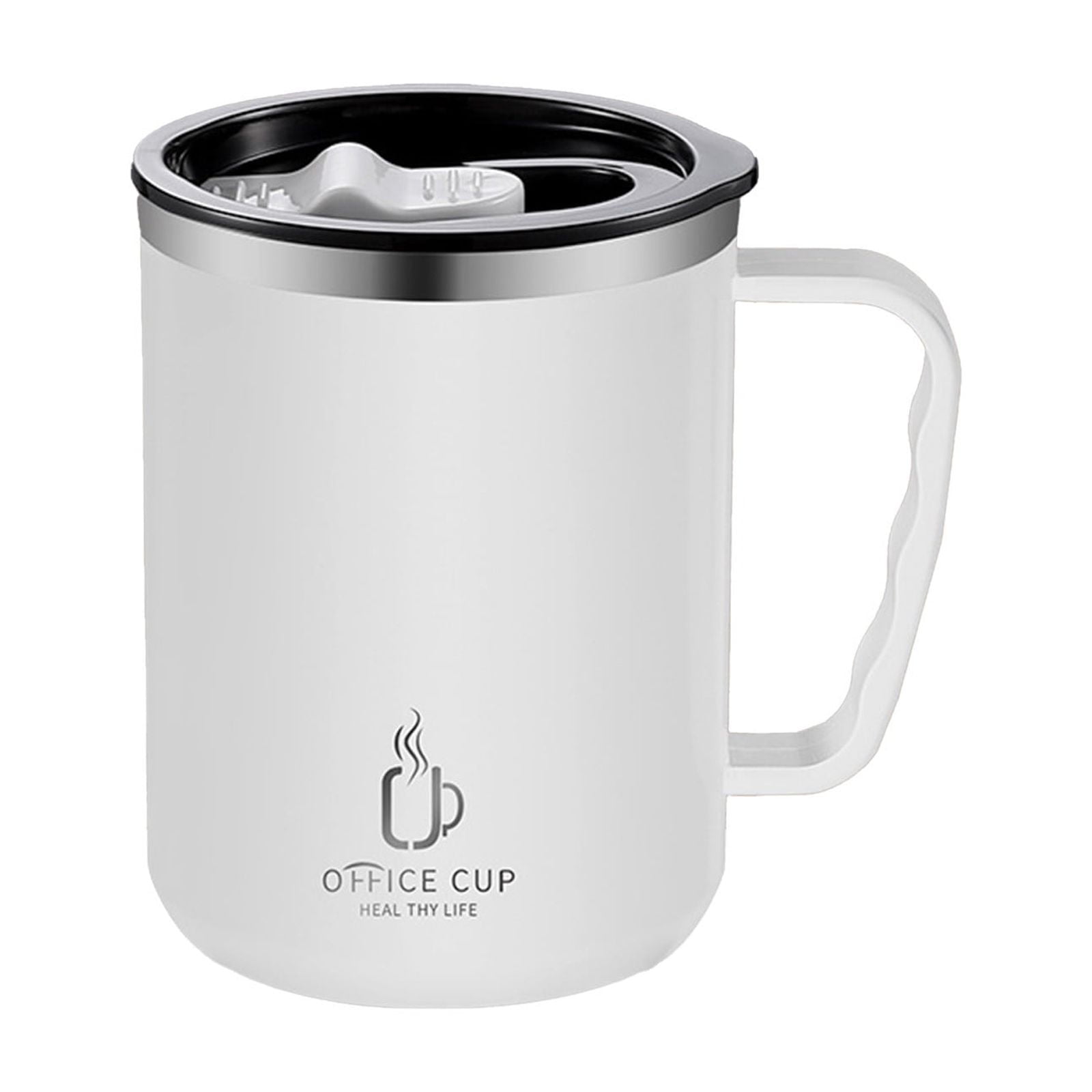 Tyidzon Insulated Coffee Mug, 20oz Stainless Steel Tumbler with Slider Lid Travel Coffee Cups with Handle for Camping Office Home, Blue ZE_#White - Image 2
