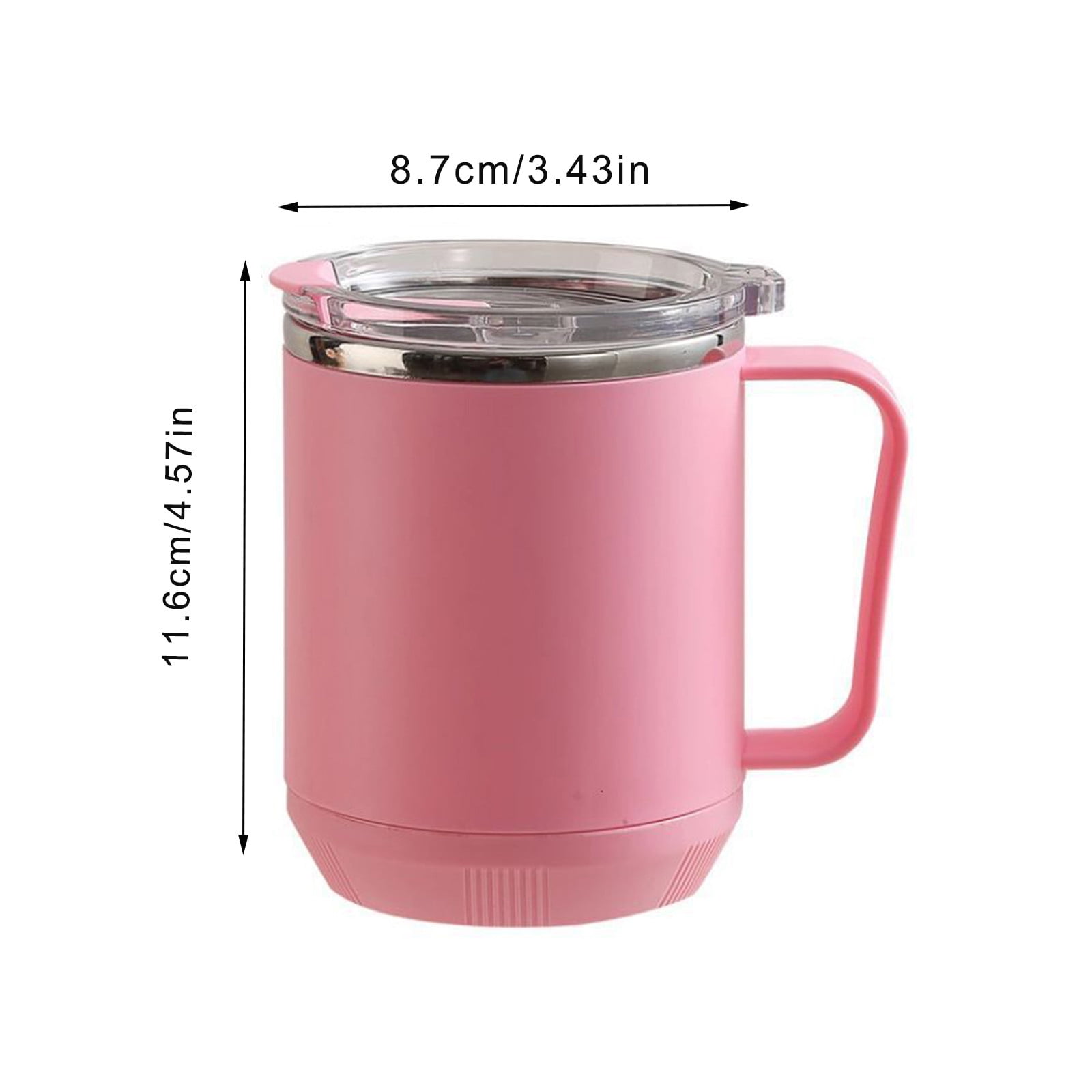 Tyidzon Insulated Coffee Mug, 20oz Stainless Steel Tumbler with Slider Lid Travel Coffee Cups with Handle for Camping Office Home, Blue ZF_#Pink - Image 3