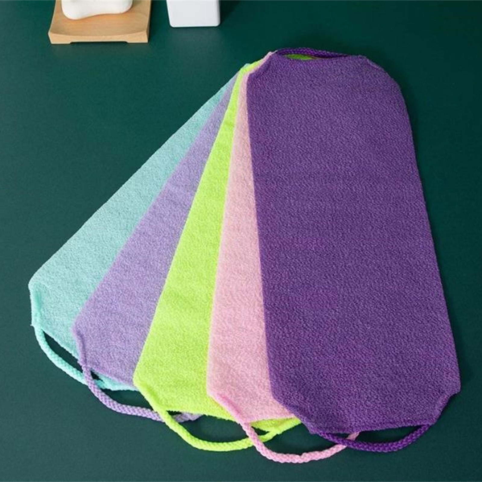 Tyidzon Exfoliating Back Scrubber with Handles, 17.7 Inch Double-Sided Back Exfoliator Body Scrub Towel, Exfoliating Washcloth Bath Tool for Use in Shower, Back Washer to Clean Your Skin for Women Beige - Image 5