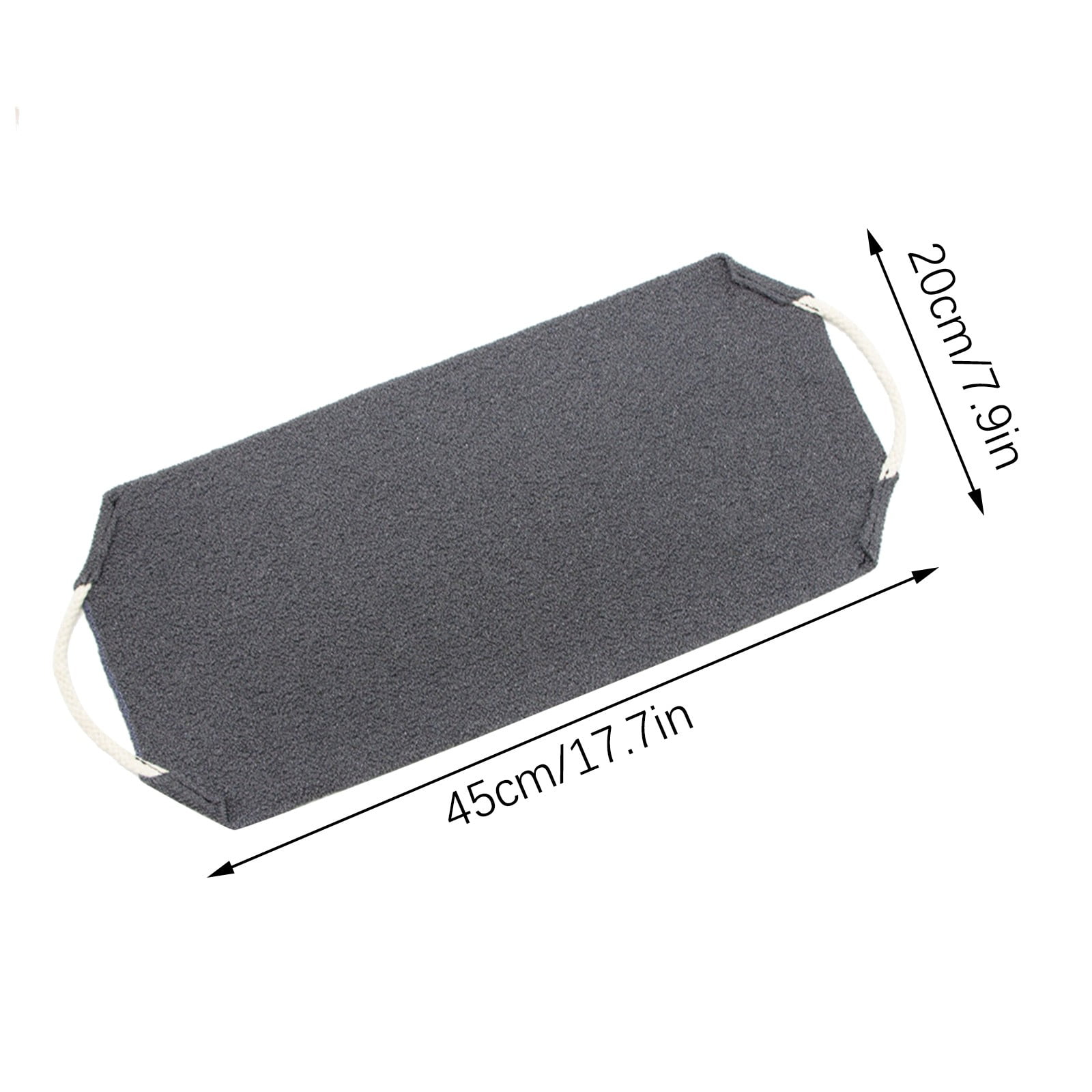 Tyidzon Exfoliating Back Scrubber with Handles, 17.7 Inch Double-Sided Back Exfoliator Body Scrub Towel, Exfoliating Washcloth Bath Tool for Use in Shower, Back Washer to Clean Your Skin for Women Dark Gray - Image 2