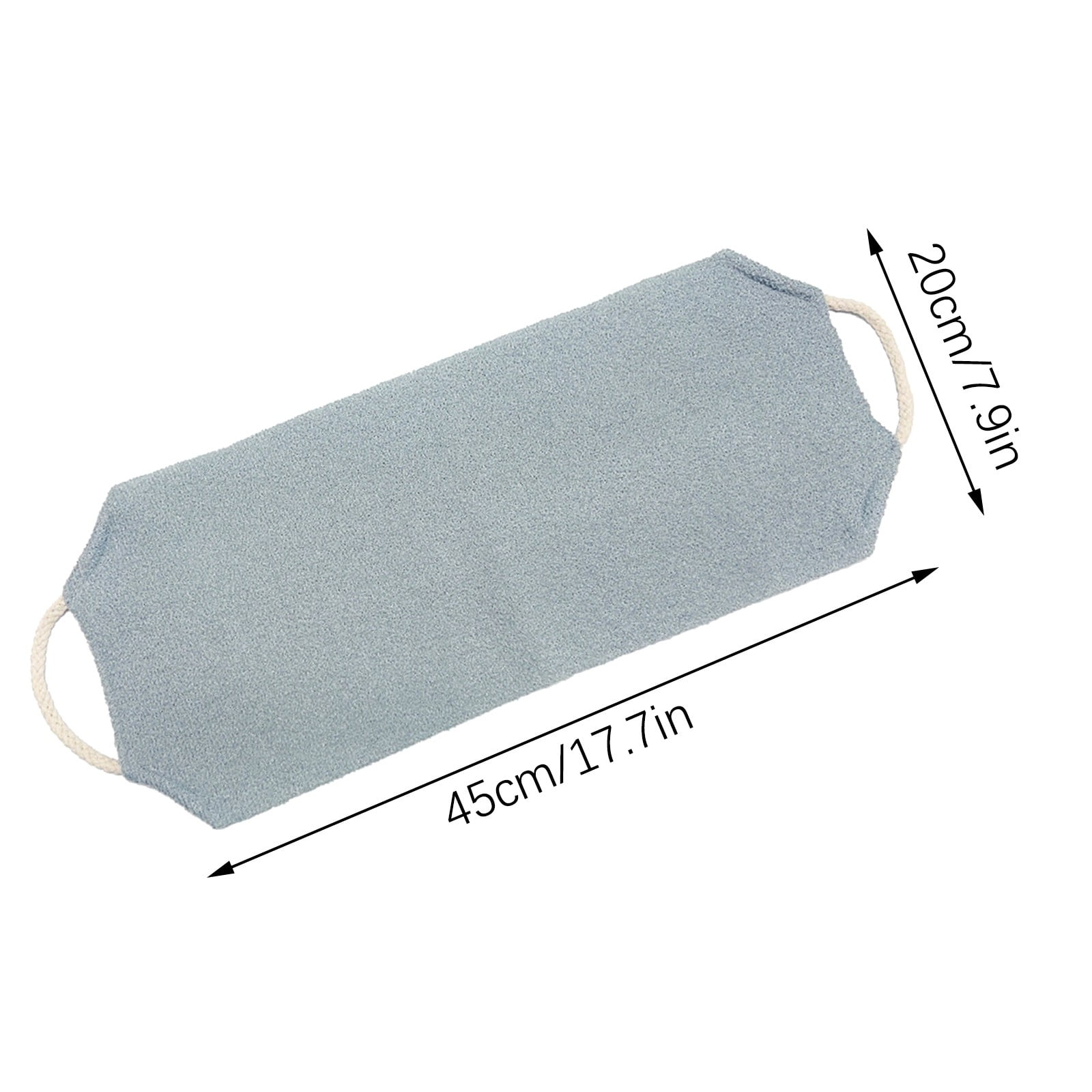 Tyidzon Exfoliating Back Scrubber with Handles, 17.7 Inch Double-Sided Back Exfoliator Body Scrub Towel, Exfoliating Washcloth Bath Tool for Use in Shower, Back Washer to Clean Your Skin for Women Gray - Image 2