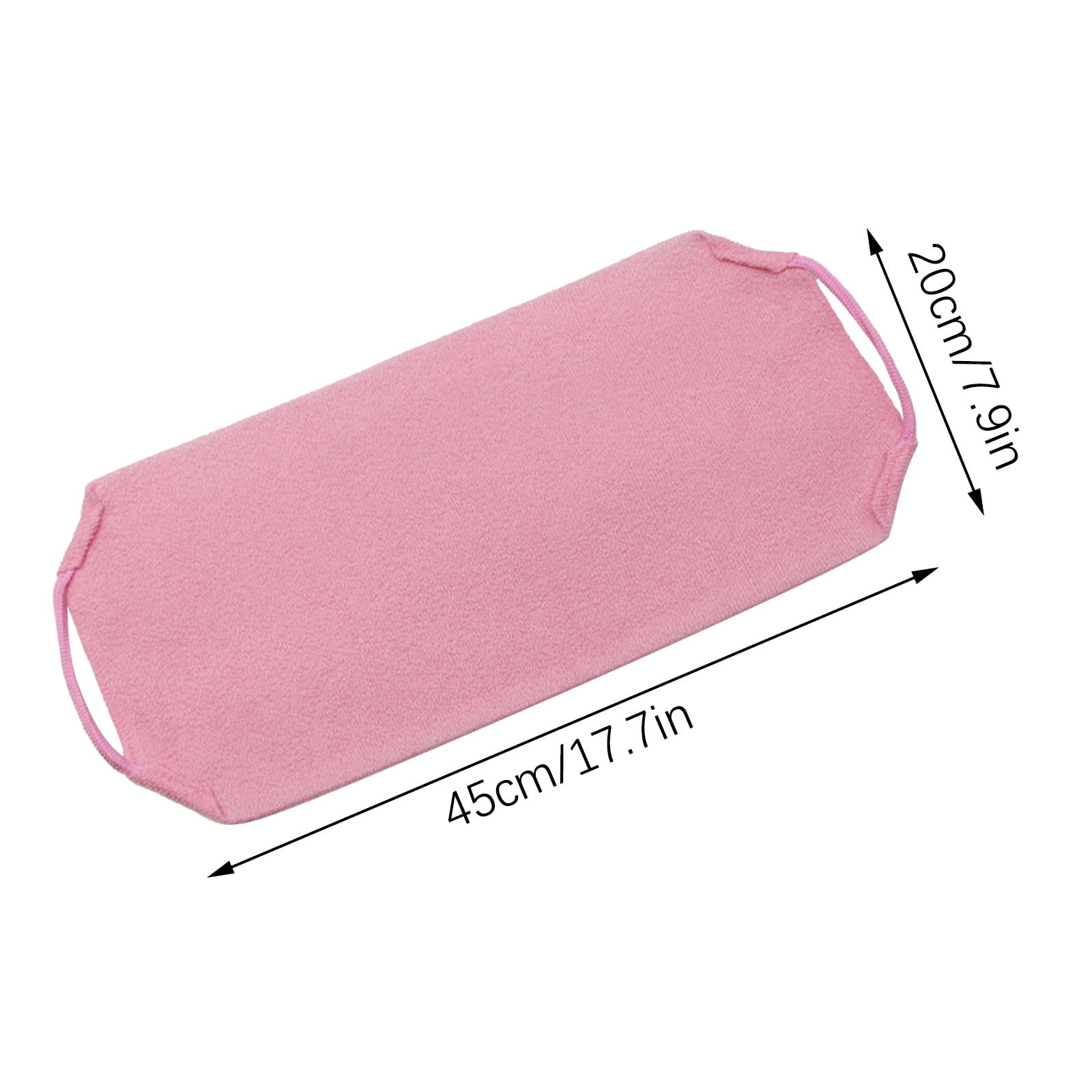 Tyidzon Exfoliating Back Scrubber with Handles, 17.7 Inch Double-Sided Back Exfoliator Body Scrub Towel, Exfoliating Washcloth Bath Tool for Use in Shower, Back Washer to Clean Your Skin for Women Pink - Image 3