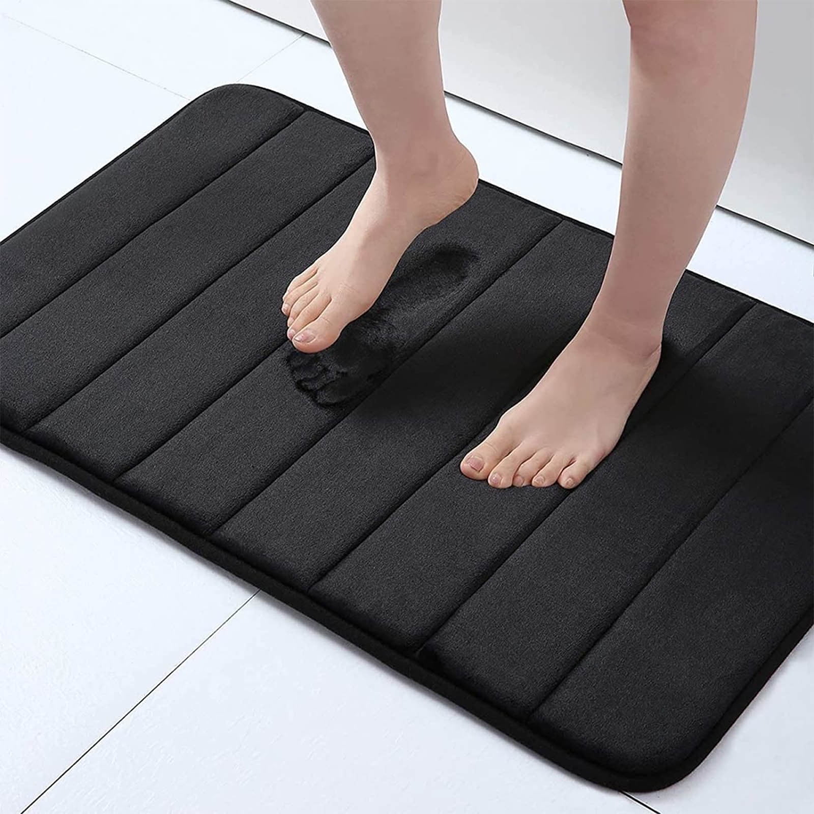 Memory Foam Bath Mat with Cobblestone Design, Super Soft & Quick-Dry Bathroom Rugs, Machine Washable Non-Slip Absorbent Floor Mat for Bathroom Shower Tub, 16x24 Inch by PALIFEUR A - Image 6