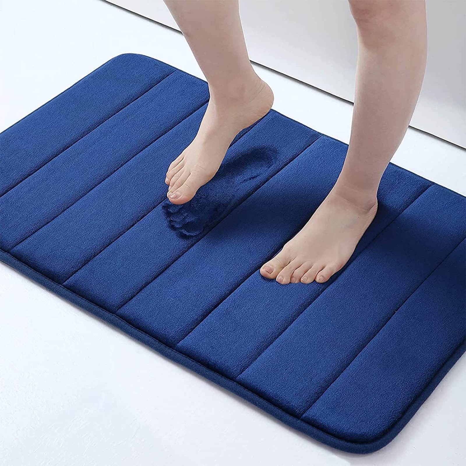 Memory Foam Bath Mat with Cobblestone Design, Super Soft & Quick-Dry Bathroom Rugs, Machine Washable Non-Slip Absorbent Floor Mat for Bathroom Shower Tub, 16x24 Inch by PALIFEUR B - Image 6