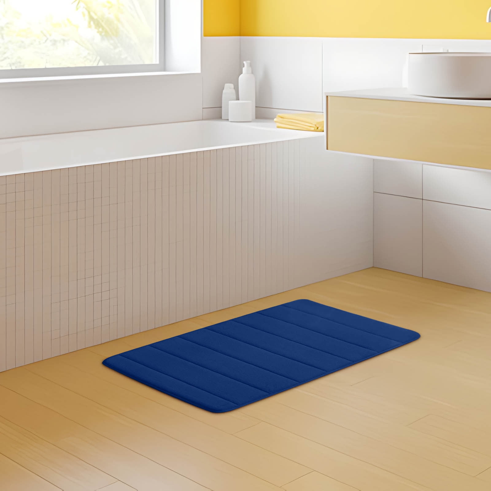 Memory Foam Bath Mat with Cobblestone Design, Super Soft & Quick-Dry Bathroom Rugs, Machine Washable Non-Slip Absorbent Floor Mat for Bathroom Shower Tub, 16x24 Inch by PALIFEUR B - Image 7