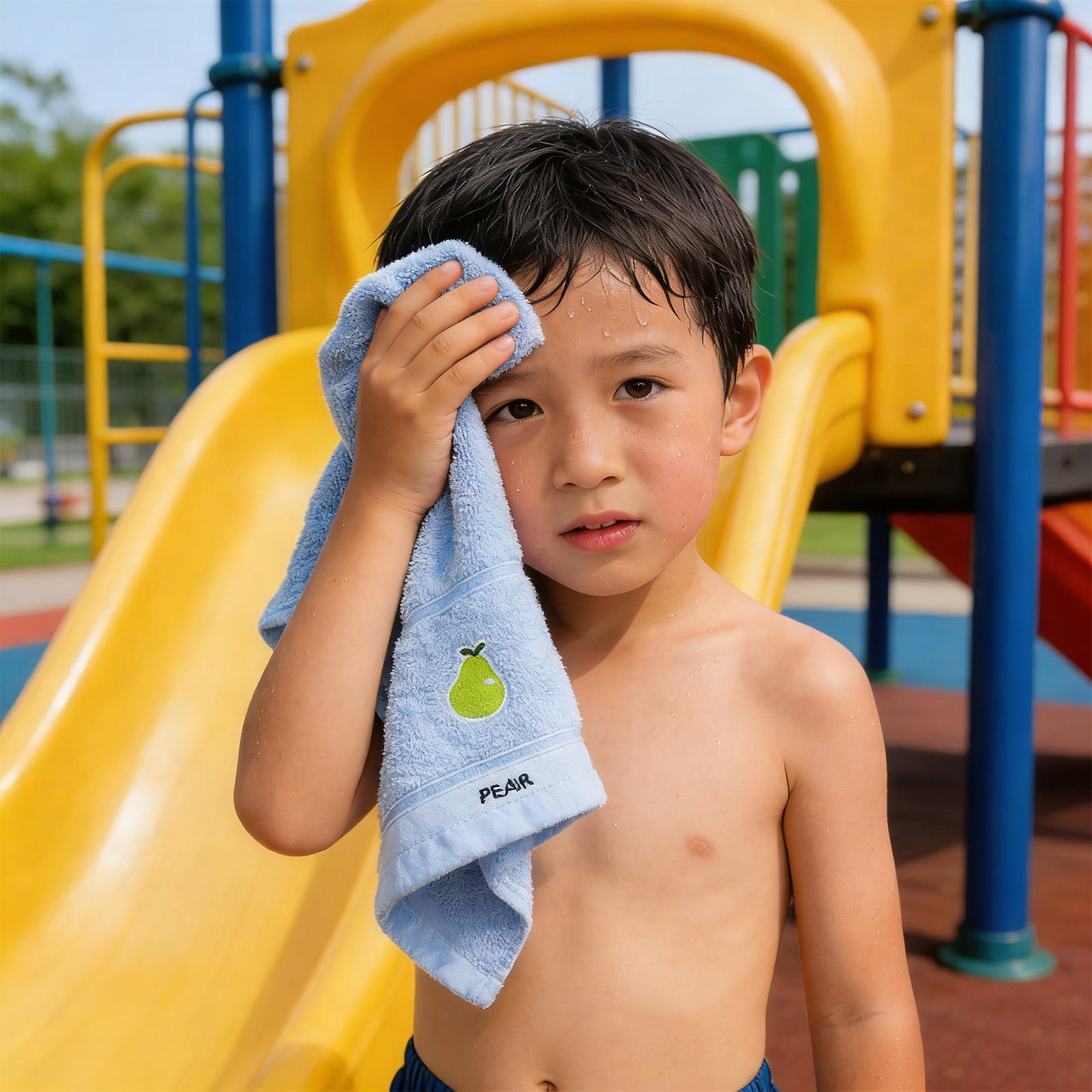 Tyidzon Premium Towels for Kids, Cotton Ultra Soft Hand Towels for Bathroom, Small Lightweight Face Towels for Children Bath(Blue, 10x20