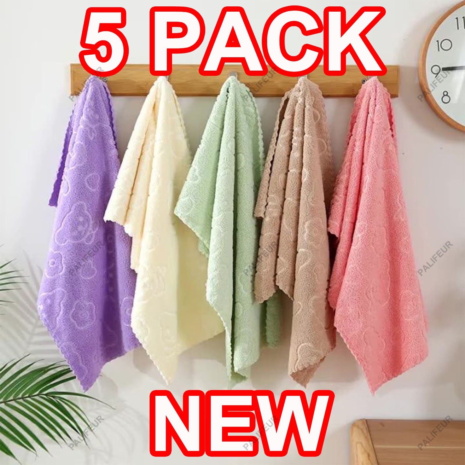 5Pcs Bathroom Hand Towels, 14x30