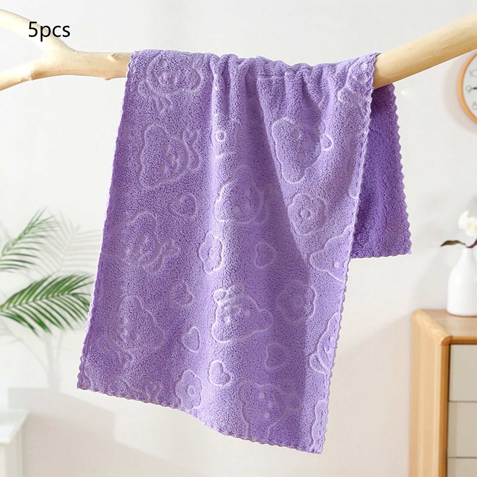 5Pcs Bathroom Hand Towels, 14x30