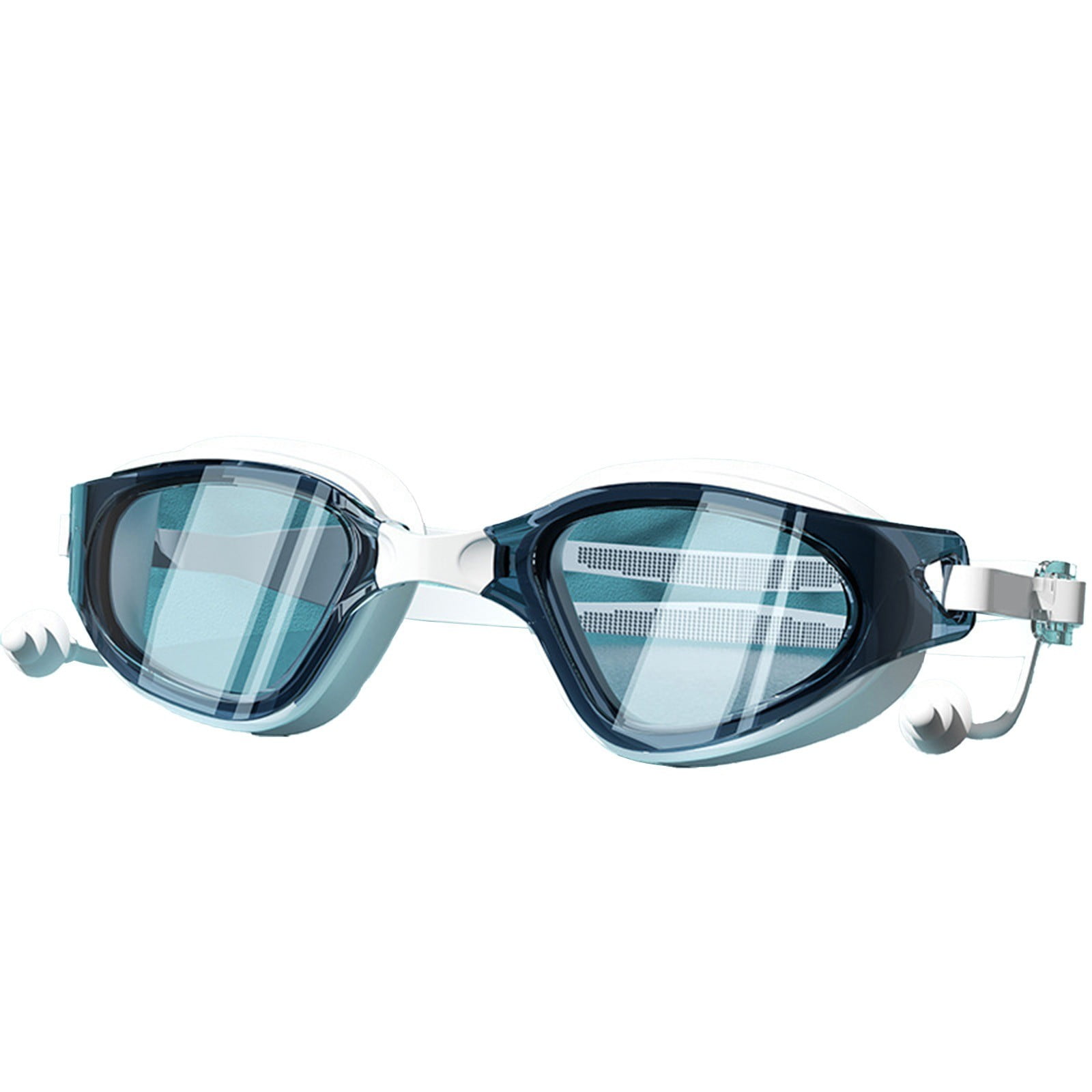 Large Frame Swim Goggles for Adults - Electroplated Anti-Fog HD Myopia Swimming Goggles with Adjustable Nose Cover, Leak-Proof Seal for Men & Women, Pool & Open Water by PALIFEUR 02_HD Vision Swimming Goggles with Nose Cover_B - Image 3
