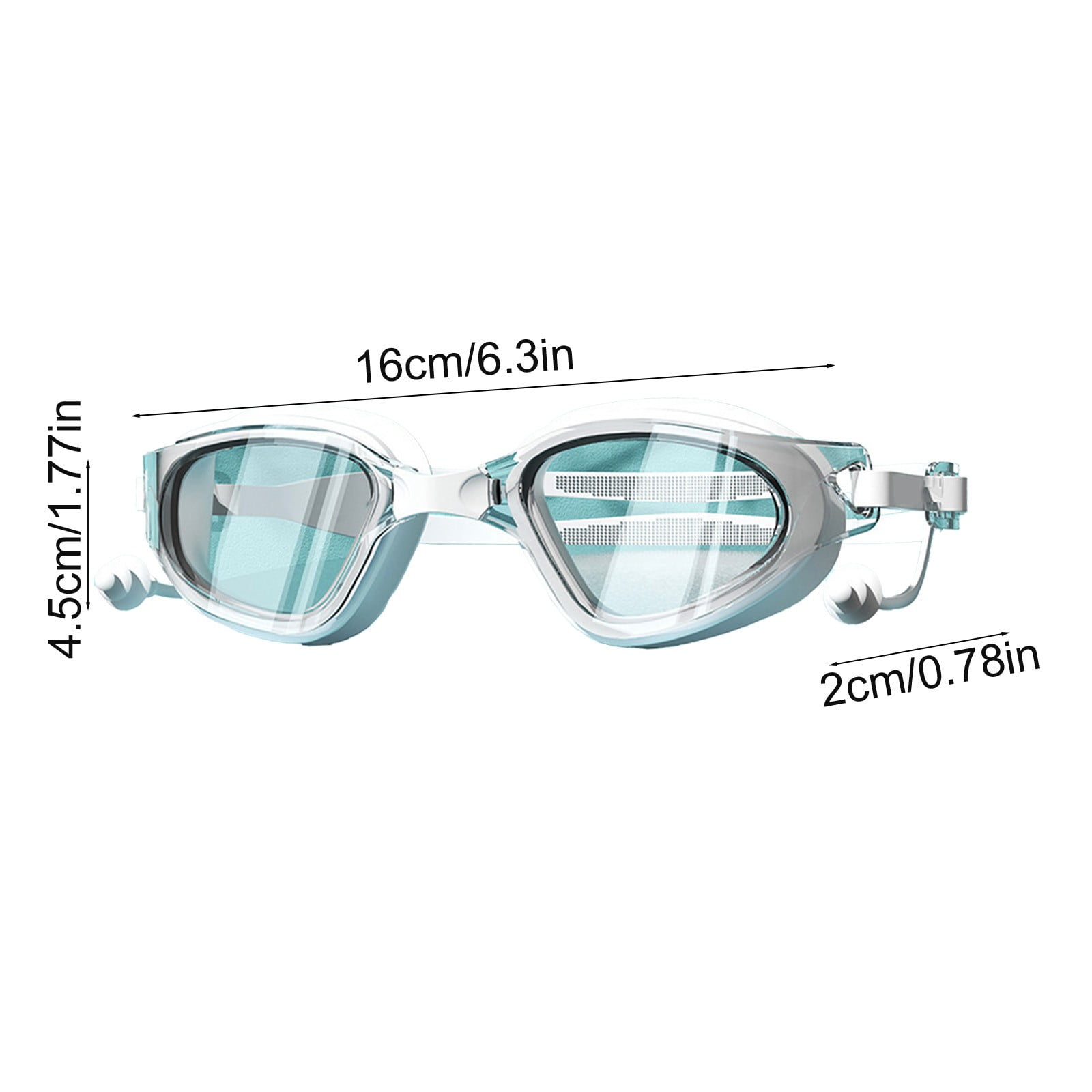 Large Frame Swim Goggles for Adults - Electroplated Anti-Fog HD Myopia Swimming Goggles with Adjustable Nose Cover, Leak-Proof Seal for Men & Women, Pool & Open Water by PALIFEUR 03_Large Frame Pool Goggles Adult_C - Image 4