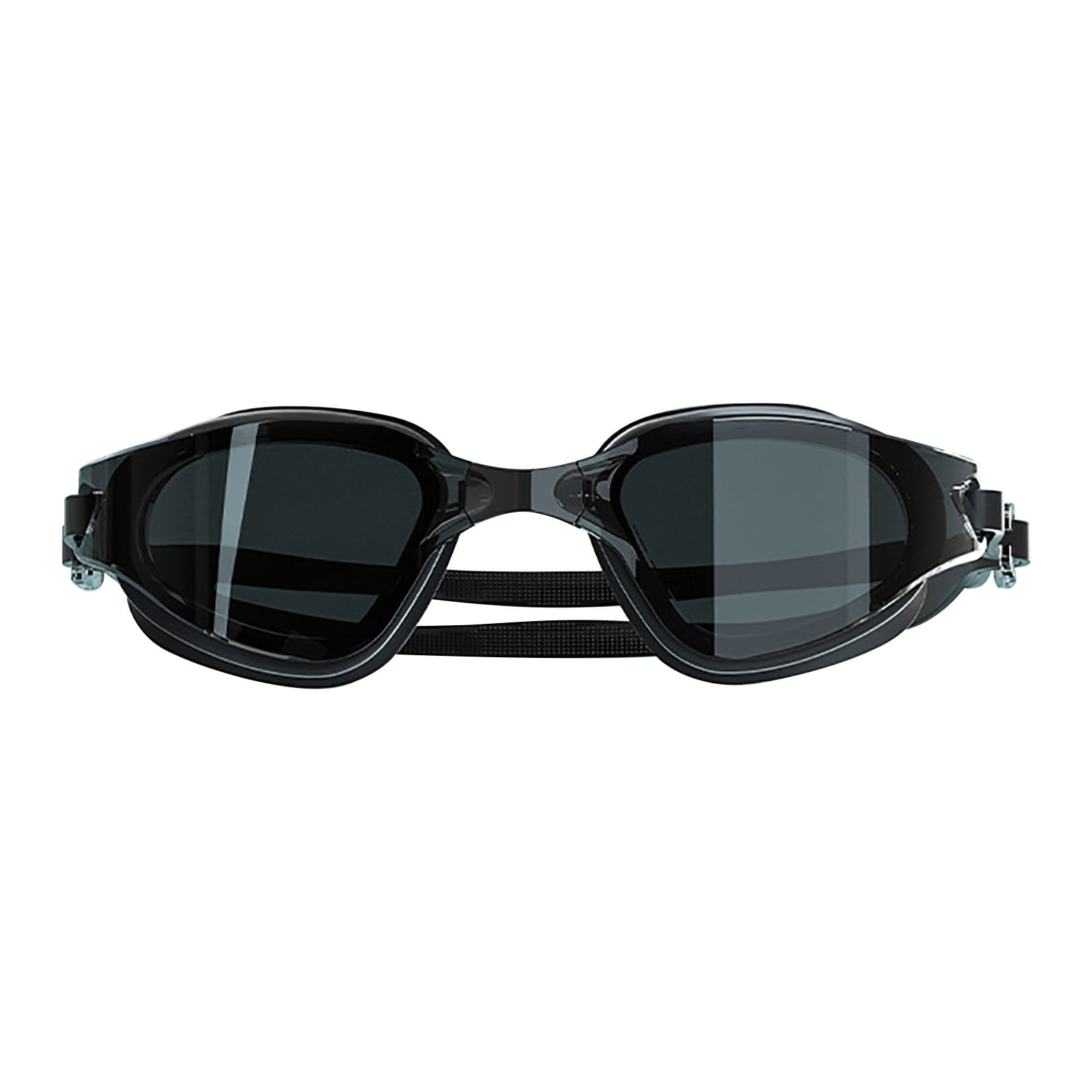Large Frame Swim Goggles for Adults - Electroplated Anti-Fog HD Myopia Swimming Goggles with Adjustable Nose Cover, Leak-Proof Seal for Men & Women, Pool & Open Water by PALIFEUR 14_Hydrodynamic Swim Goggles for Men_BK - Image 3