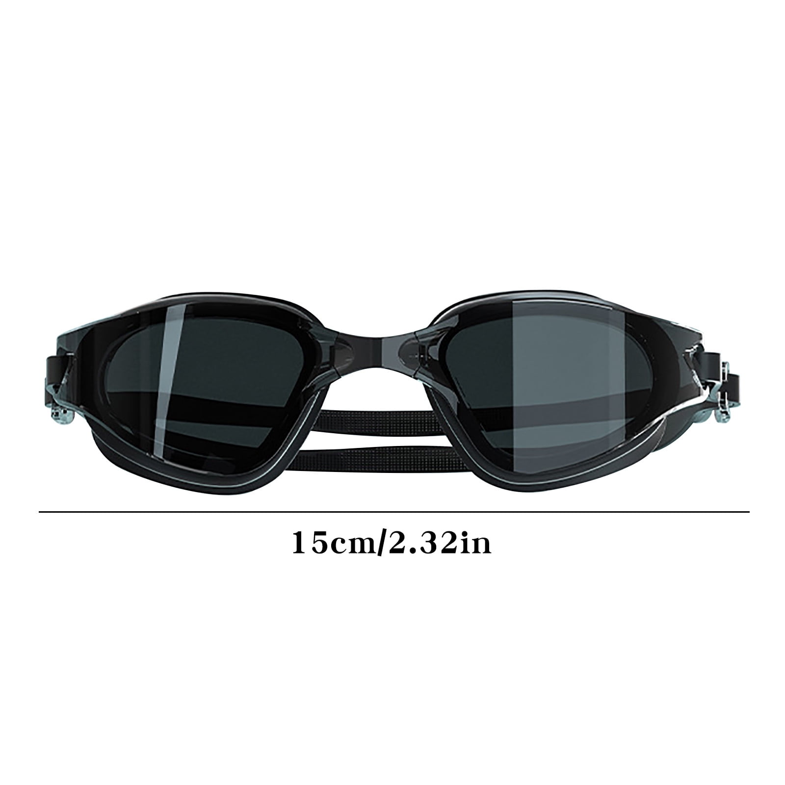 Large Frame Swim Goggles for Adults - Electroplated Anti-Fog HD Myopia Swimming Goggles with Adjustable Nose Cover, Leak-Proof Seal for Men & Women, Pool & Open Water by PALIFEUR 14_Hydrodynamic Swim Goggles for Men_BK - Image 4