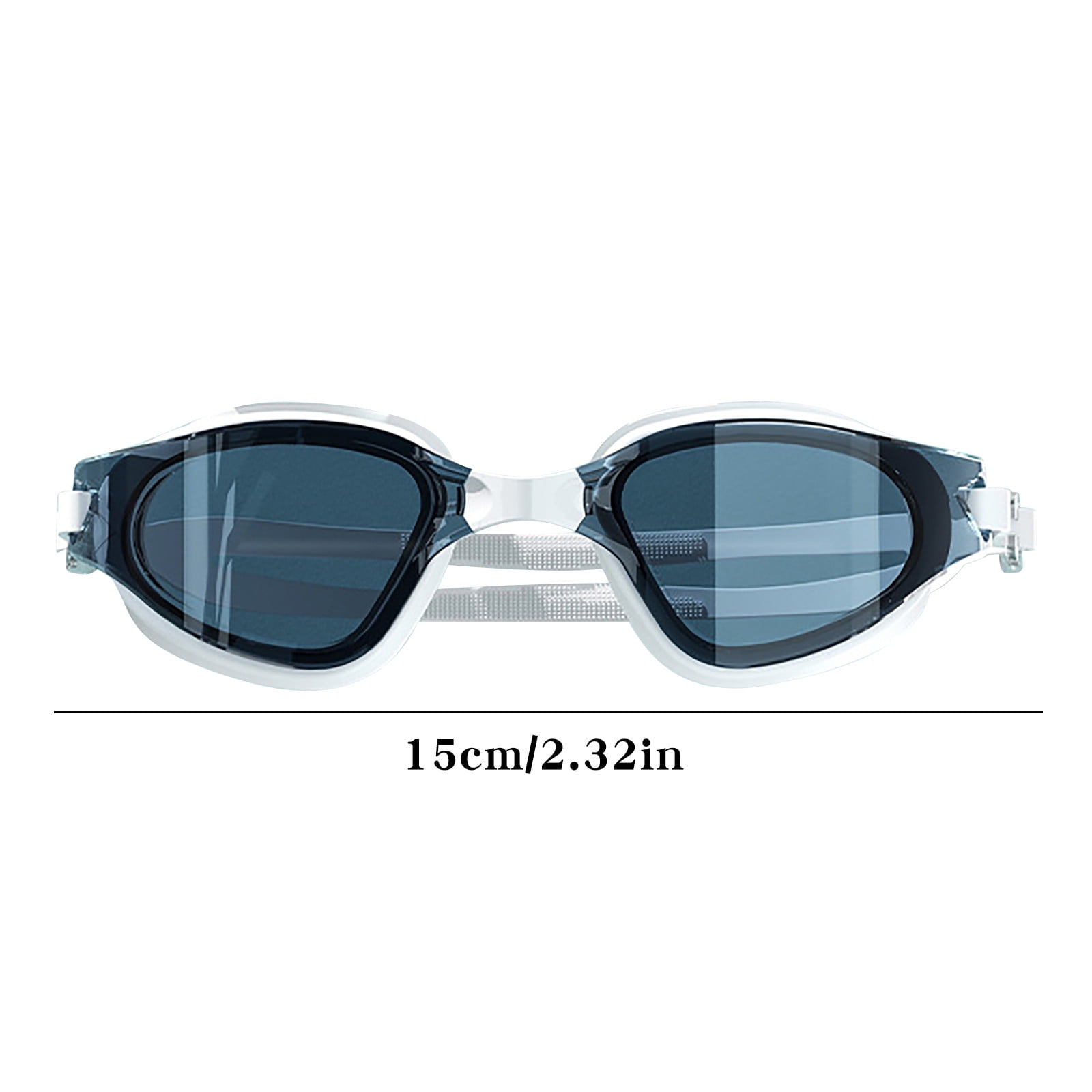 Large Frame Swim Goggles for Adults - Electroplated Anti-Fog HD Myopia Swimming Goggles with Adjustable Nose Cover, Leak-Proof Seal for Men & Women, Pool & Open Water by PALIFEUR 15_Anti-Glare Swimming Goggles Adult_BU - Image 4