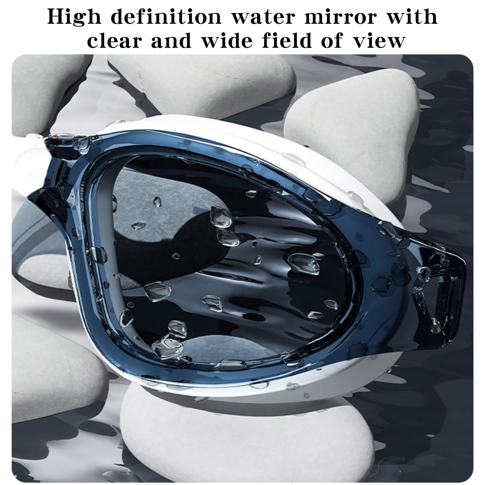 Large Frame Swim Goggles for Adults - Electroplated Anti-Fog HD Myopia Swimming Goggles with Adjustable Nose Cover, Leak-Proof Seal for Men & Women, Pool & Open Water by PALIFEUR 15_Anti-Glare Swimming Goggles Adult_BU - Image 6