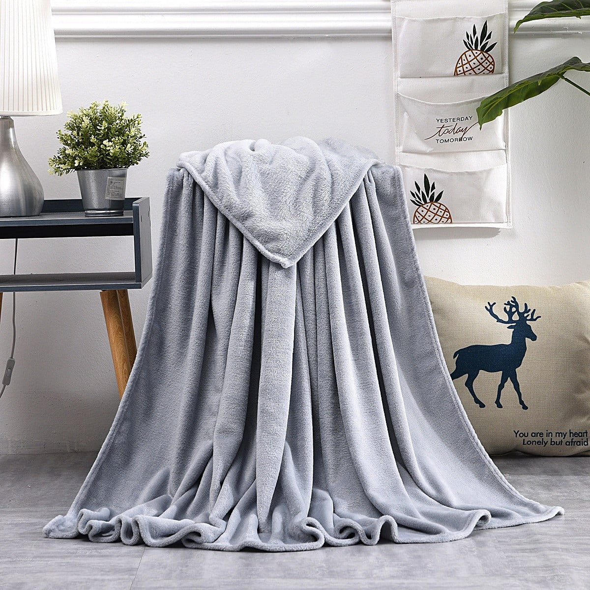 Shldybc Bath Sheets Towels for Adults 19.6x27.5 Inch Super Absorbent Soft Plush Pool Towel, Bath Towel Bath Sheets for Bathroom Pool Beach Gray#S - Image 1