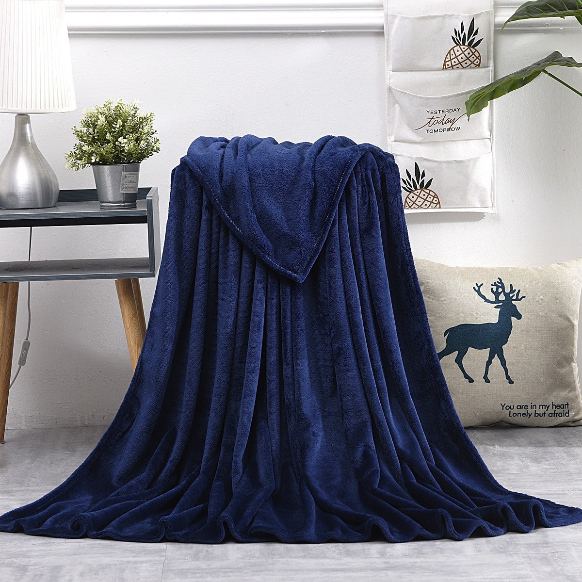 Shldybc Bath Sheets Towels for Adults 19.6x27.5 Inch Super Absorbent Soft Plush Pool Towel, Bath Towel Bath Sheets for Bathroom Pool Beach Navy#S - Image 1