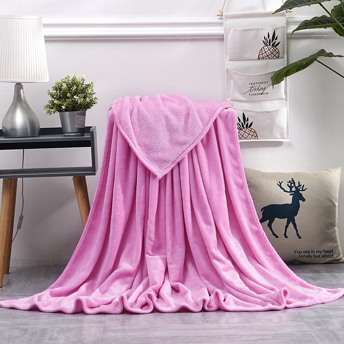 Shldybc Bath Sheets Towels for Adults 19.6x27.5 Inch Super Absorbent Soft Plush Pool Towel, Bath Towel Bath Sheets for Bathroom Pool Beach Pink#L - Image 1