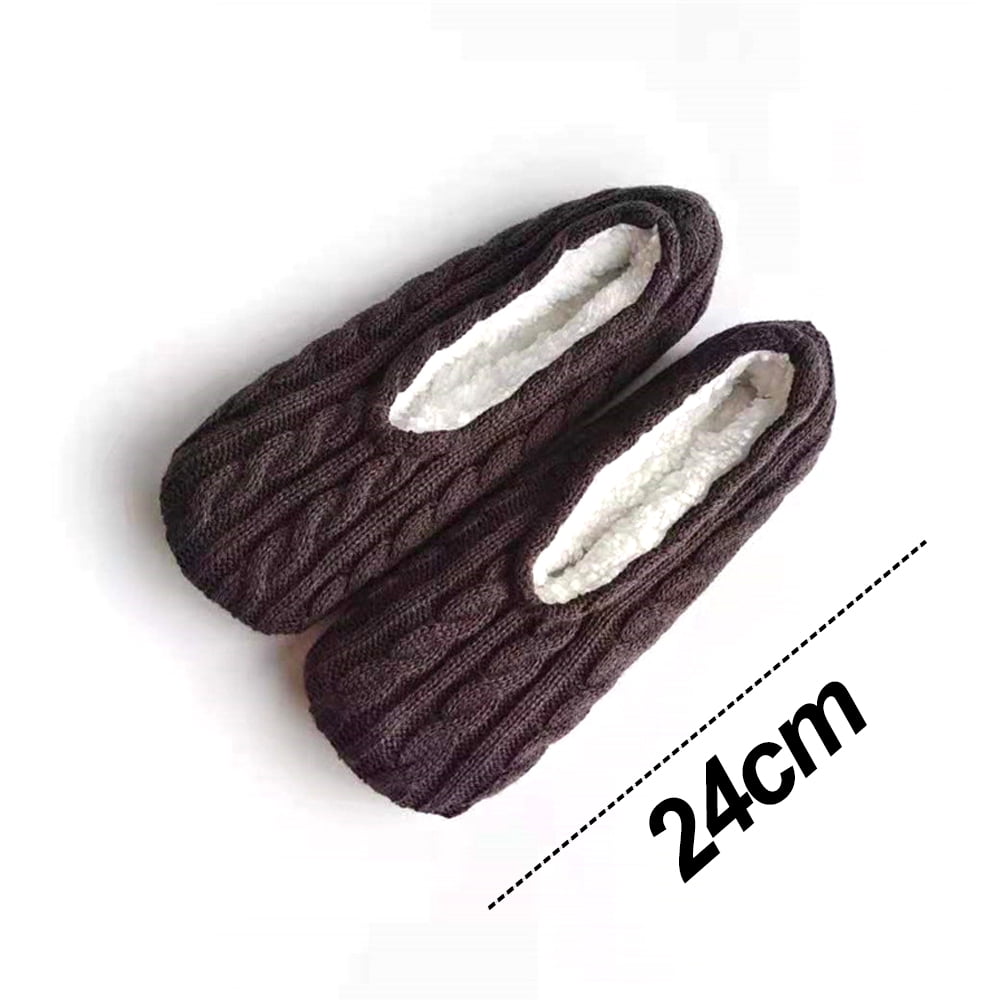 1Pairs Womens Thick & Warm Slipper Socks with Non Slip Grippers - House Socks,light pink dark grey - Image 2