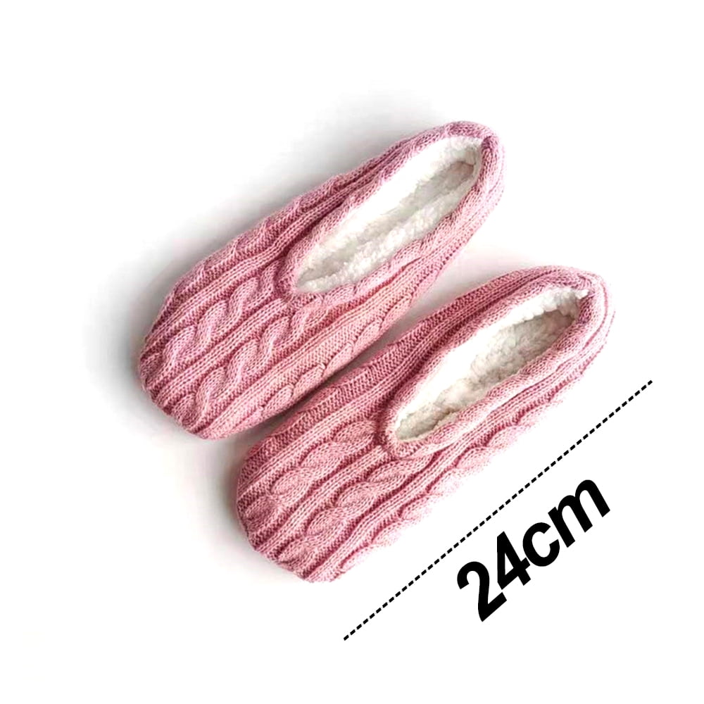 1Pairs Womens Thick & Warm Slipper Socks with Non Slip Grippers - House Socks light pink - Image 2