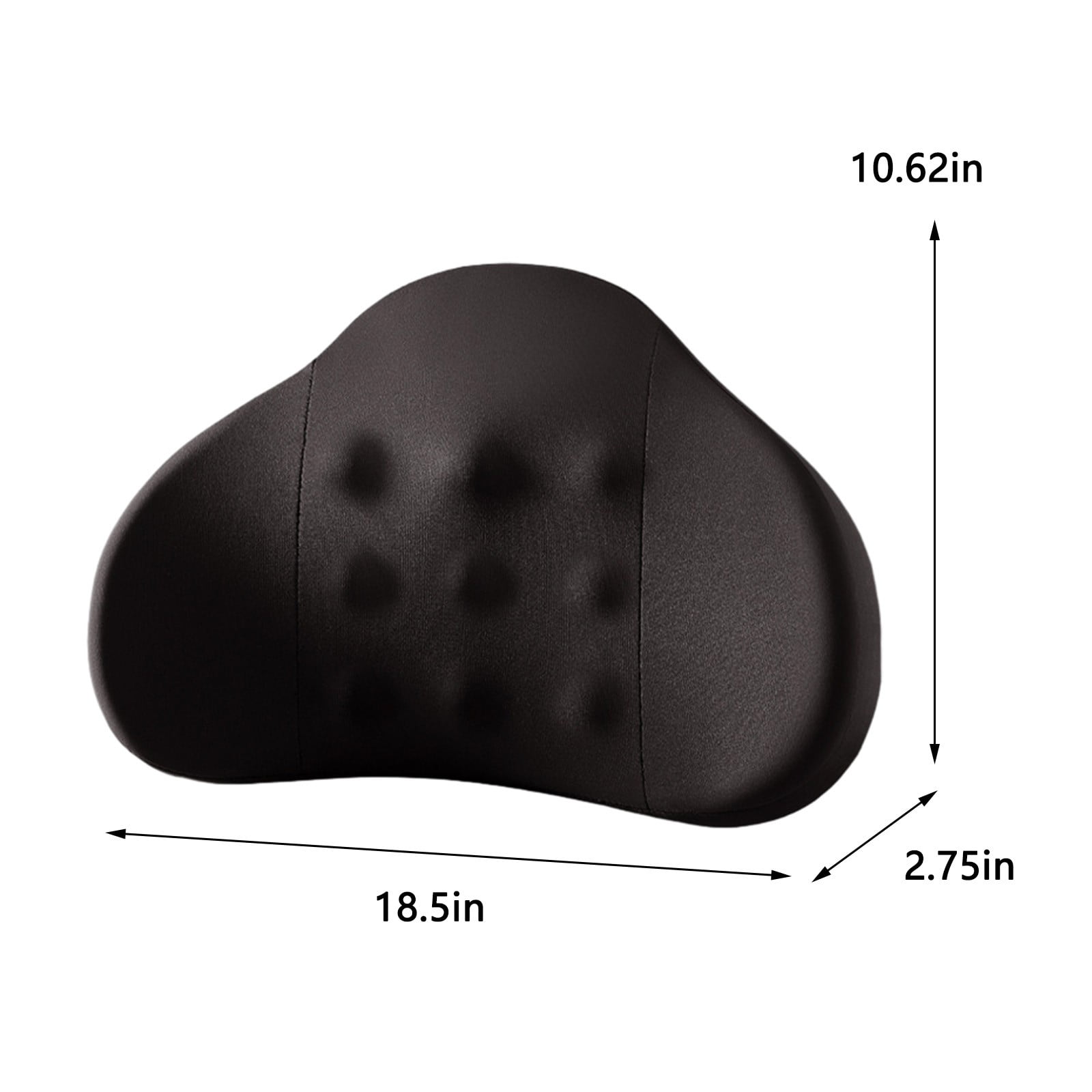 LSLJS Lumbar Cushion Memory Foam Lumbar Support Pillow for Car - Mid/Lower Back Support Cushion - for Car Seat, Office Chair, Car Lumbar Support Cute Car Pandas Lumbar Pillow Car Interior Supplies A-Black - Image 3