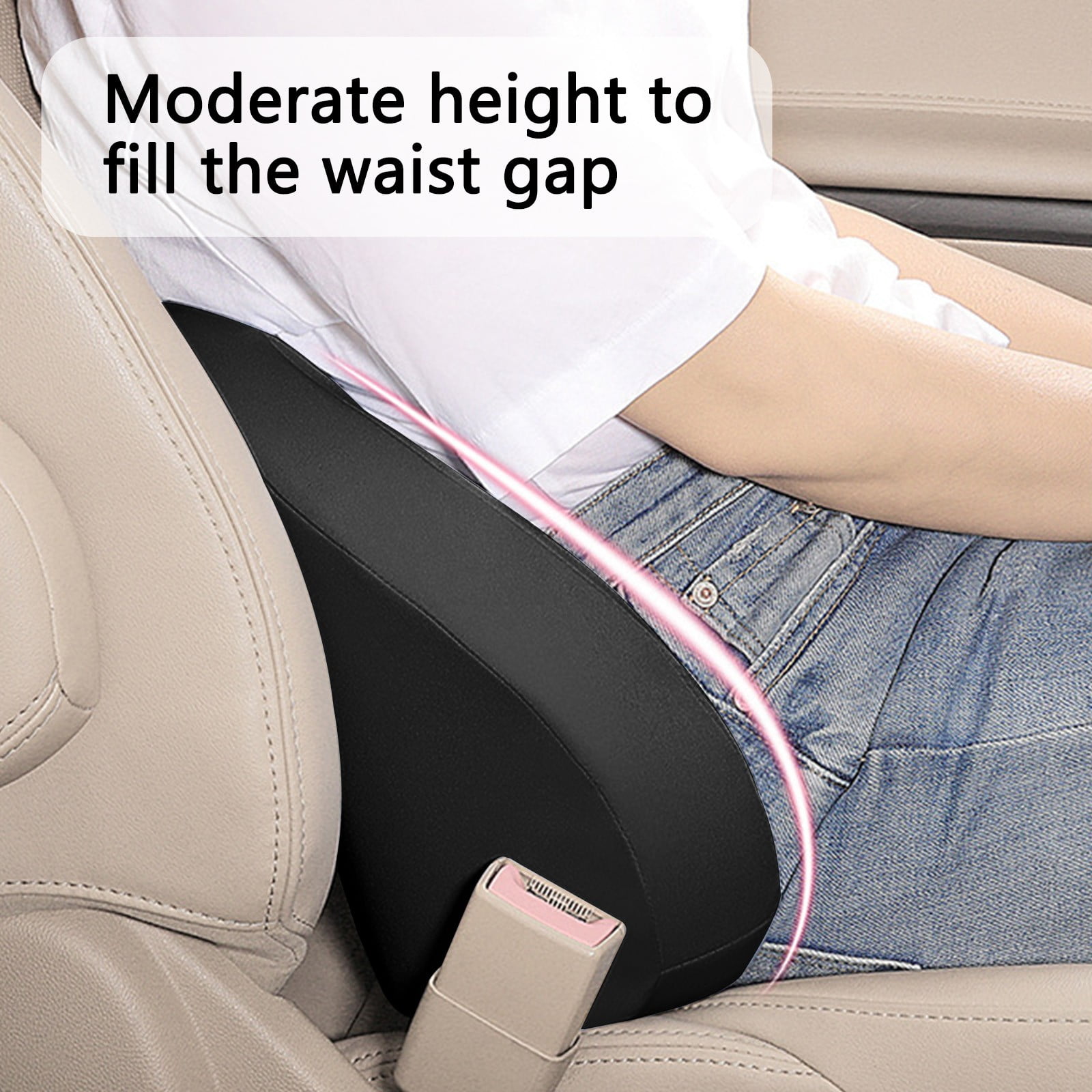 LSLJS Lumbar Cushion Memory Foam Lumbar Support Pillow for Car - Mid/Lower Back Support Cushion - for Car Seat, Office Chair, Car Lumbar Support Cute Car Pandas Lumbar Pillow Car Interior Supplies A-Dark Gray - Image 5