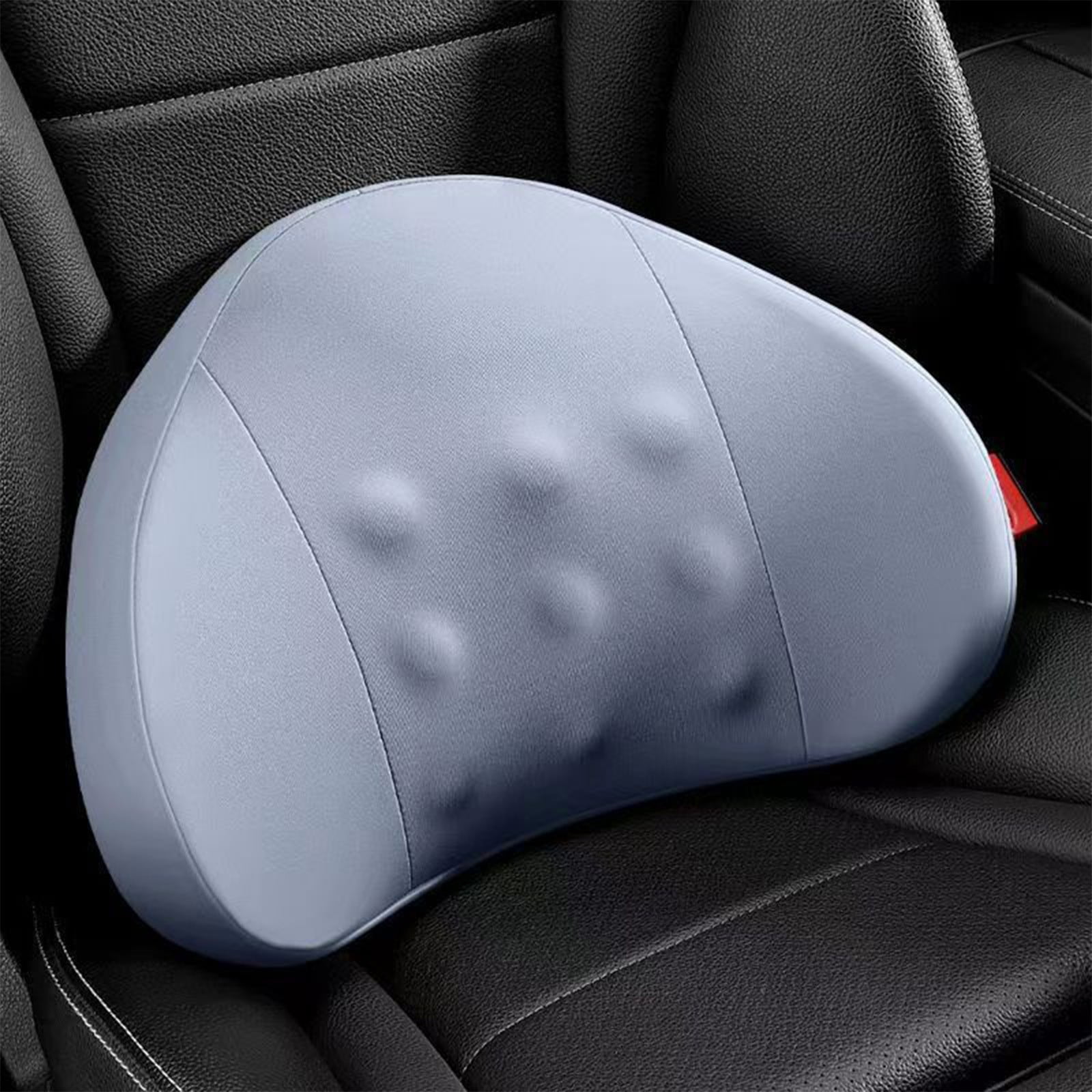 LSLJS Lumbar Cushion Memory Foam Lumbar Support Pillow for Car - Mid/Lower Back Support Cushion - for Car Seat, Office Chair, Car Lumbar Support Cute Car Pandas Lumbar Pillow Car Interior Supplies A-Light Blue - Image 1