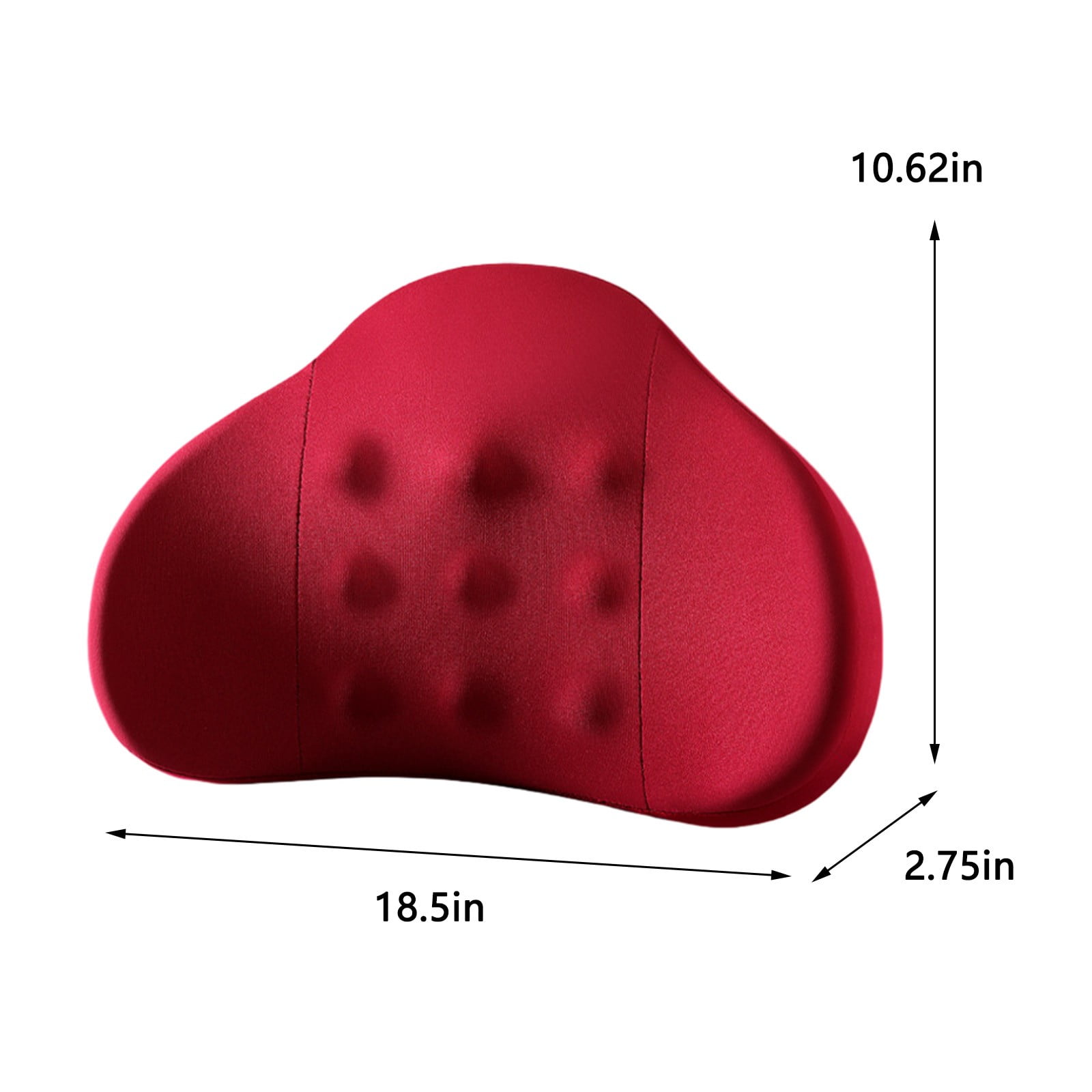 LSLJS Lumbar Cushion Memory Foam Lumbar Support Pillow for Car - Mid/Lower Back Support Cushion - for Car Seat, Office Chair, Car Lumbar Support Cute Car Pandas Lumbar Pillow Car Interior Supplies A-Red - Image 3