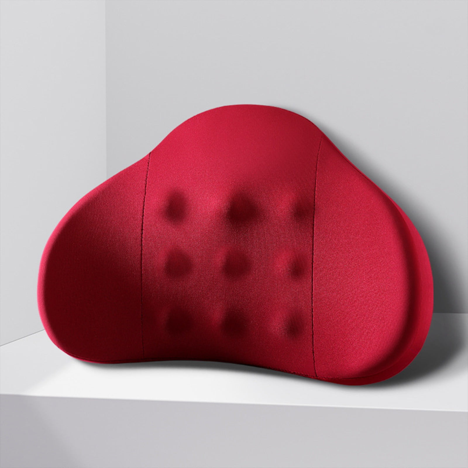 LSLJS Lumbar Cushion Memory Foam Lumbar Support Pillow for Car - Mid/Lower Back Support Cushion - for Car Seat, Office Chair, Car Lumbar Support Cute Car Pandas Lumbar Pillow Car Interior Supplies A-Red - Image 8