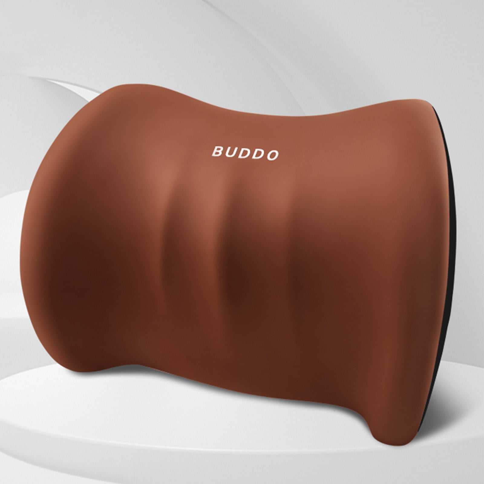 LSLJS Lumbar Cushion Memory Foam Lumbar Support Pillow for Car - Mid/Lower Back Support Cushion - for Car Seat, Office Chair, Car Lumbar Support Cute Car Pandas Lumbar Pillow Car Interior Supplies B-Coffee - Image 4