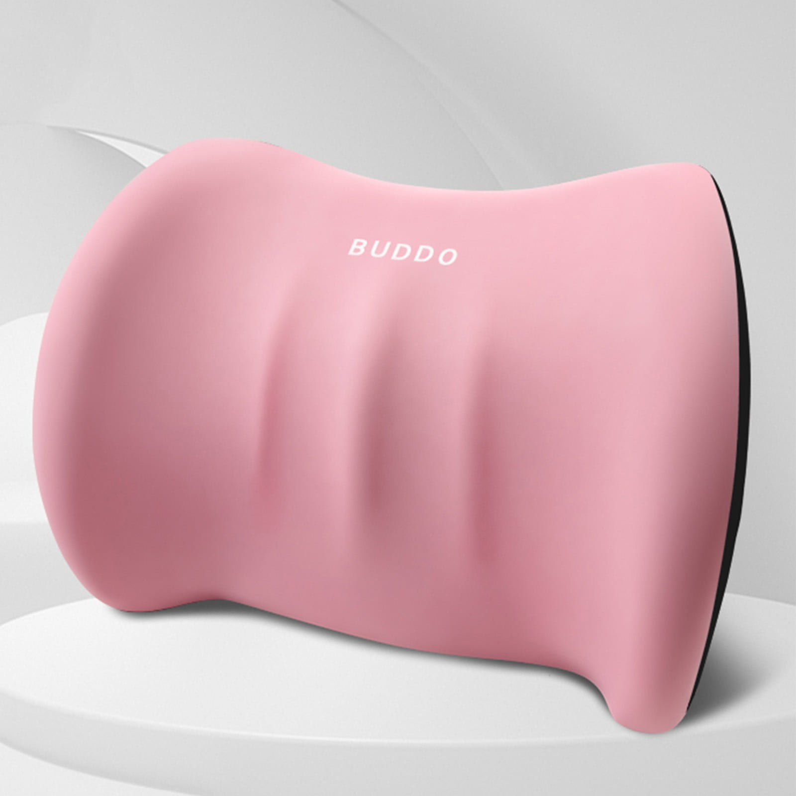 LSLJS Lumbar Cushion Memory Foam Lumbar Support Pillow for Car - Mid/Lower Back Support Cushion - for Car Seat, Office Chair, Car Lumbar Support Cute Car Pandas Lumbar Pillow Car Interior Supplies B-Pink - Image 4