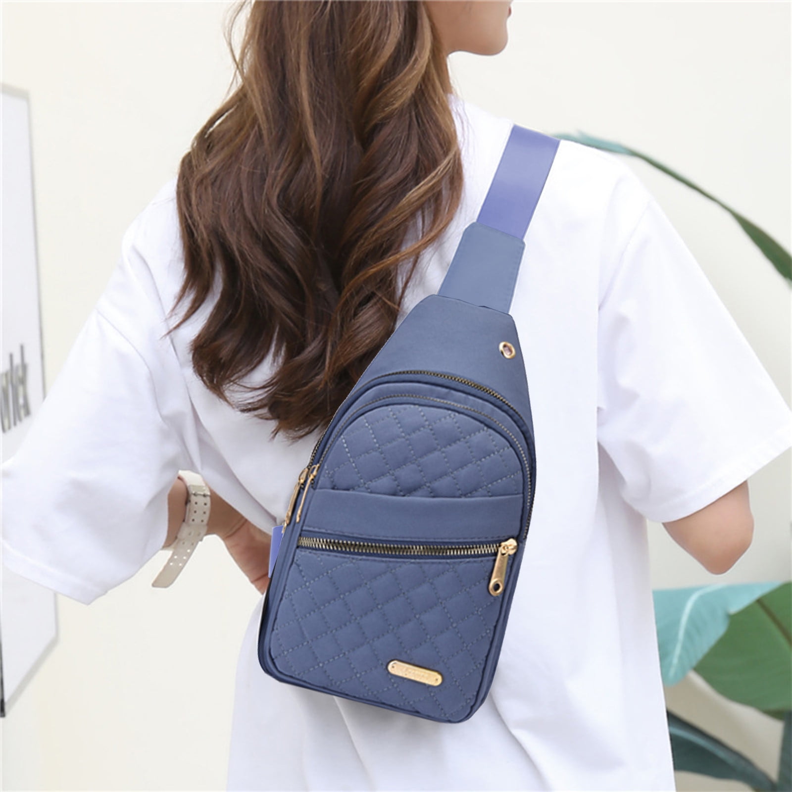 Suncoda Sling Bag for Women, Crossbody Sling Backpack Small Sling Bag Multipurpose Crossbody Shoulder Bag Travel Hiking Backpack, Sling Bag for Men #1-Blue - Image 1