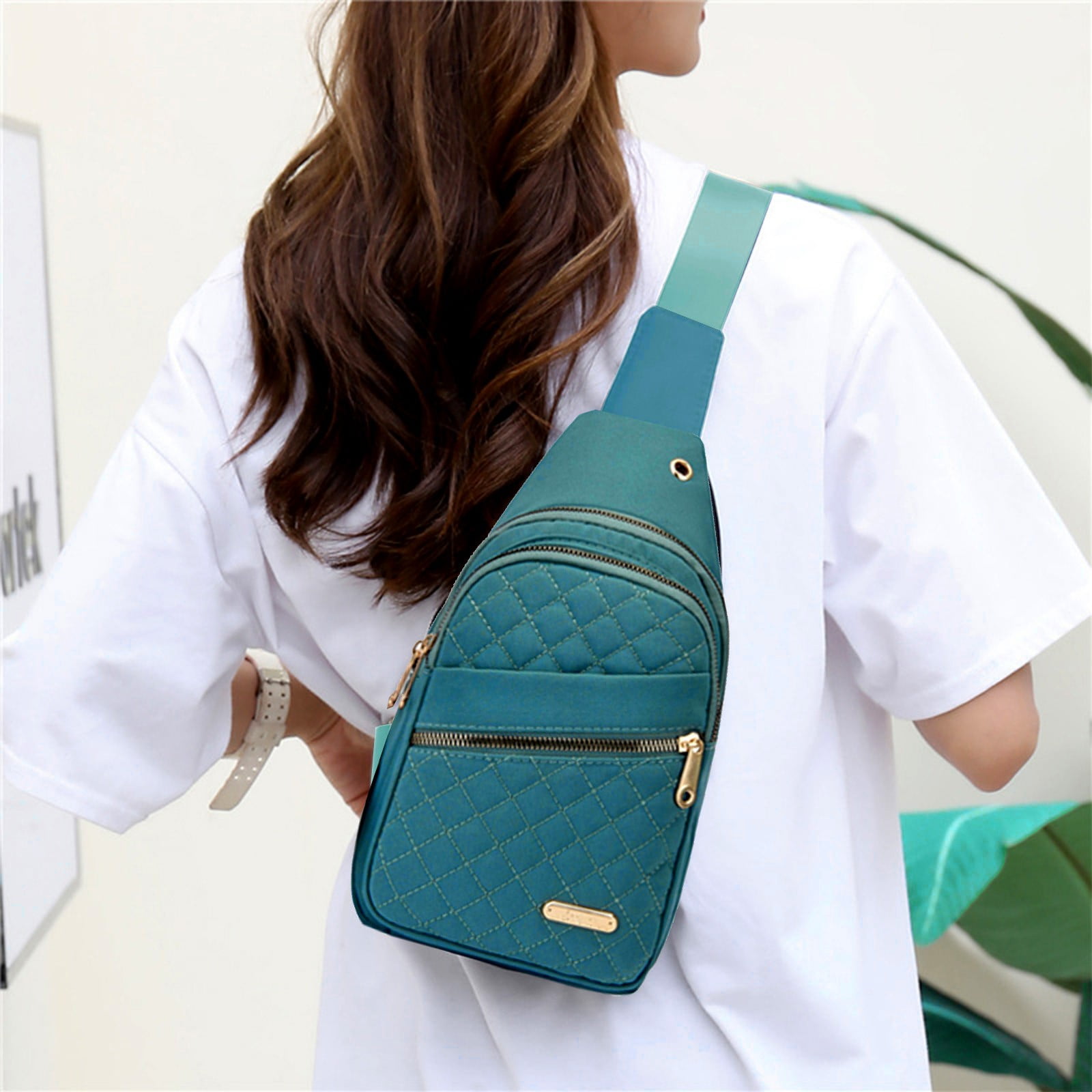 Suncoda Sling Bag for Women, Crossbody Sling Backpack Small Sling Bag Multipurpose Crossbody Shoulder Bag Travel Hiking Backpack, Sling Bag for Men #1-Green - Image 1