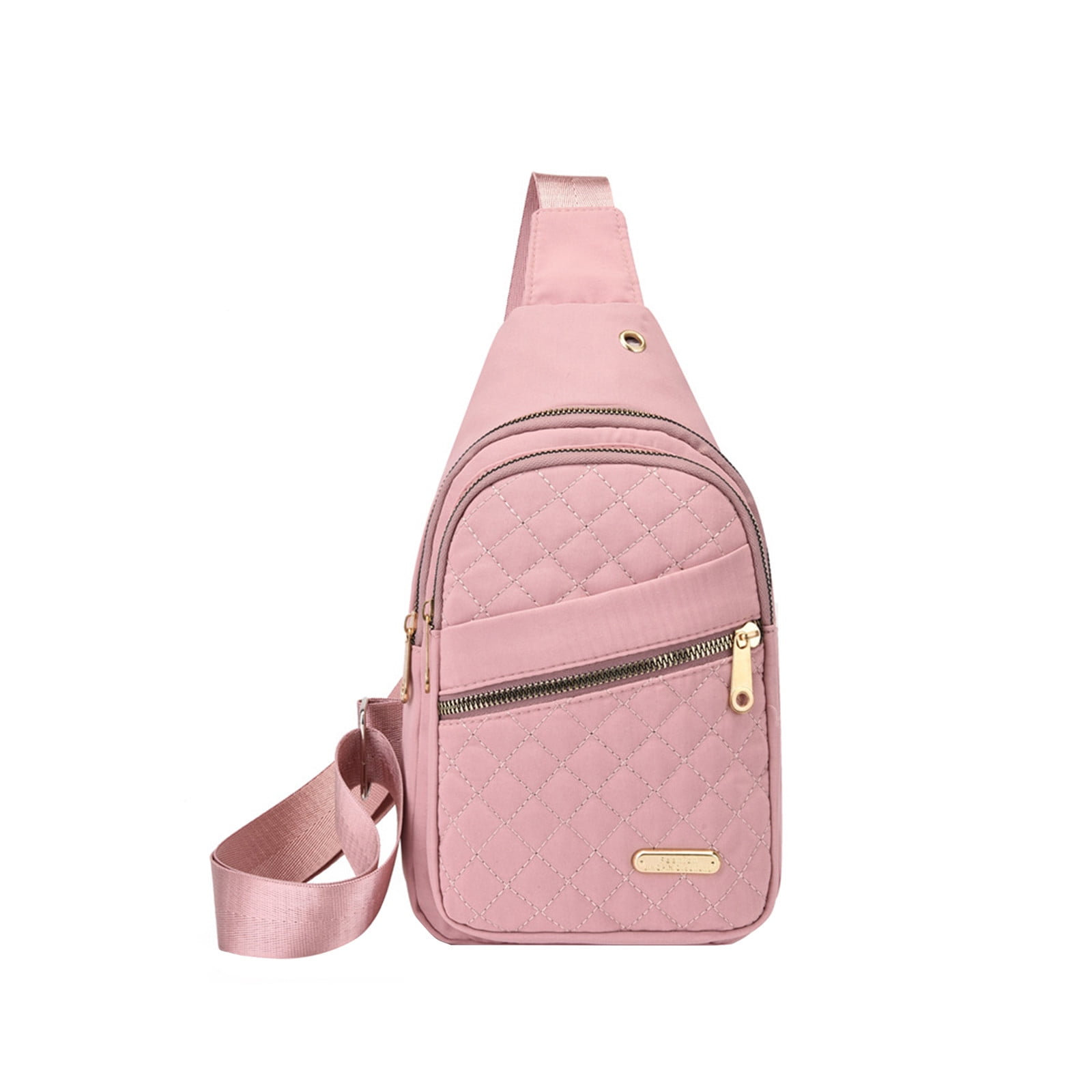 Suncoda Sling Bag for Women, Crossbody Sling Backpack Small Sling Bag Multipurpose Crossbody Shoulder Bag Travel Hiking Backpack, Sling Bag for Men #1-Pink - Image 2