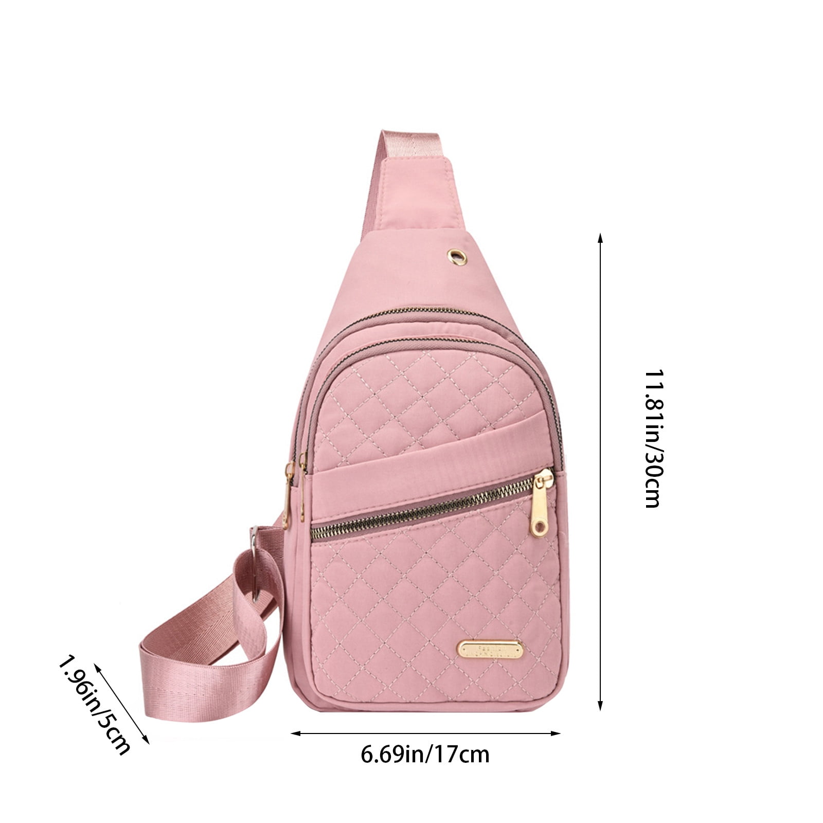 Suncoda Sling Bag for Women, Crossbody Sling Backpack Small Sling Bag Multipurpose Crossbody Shoulder Bag Travel Hiking Backpack, Sling Bag for Men #1-Pink - Image 3