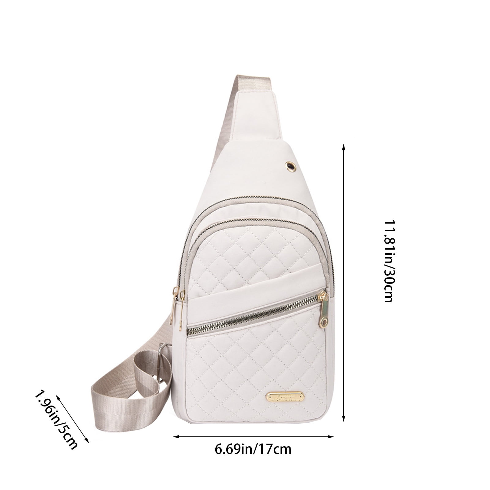 Suncoda Sling Bag for Women, Crossbody Sling Backpack Small Sling Bag Multipurpose Crossbody Shoulder Bag Travel Hiking Backpack, Sling Bag for Men #1-White - Image 3