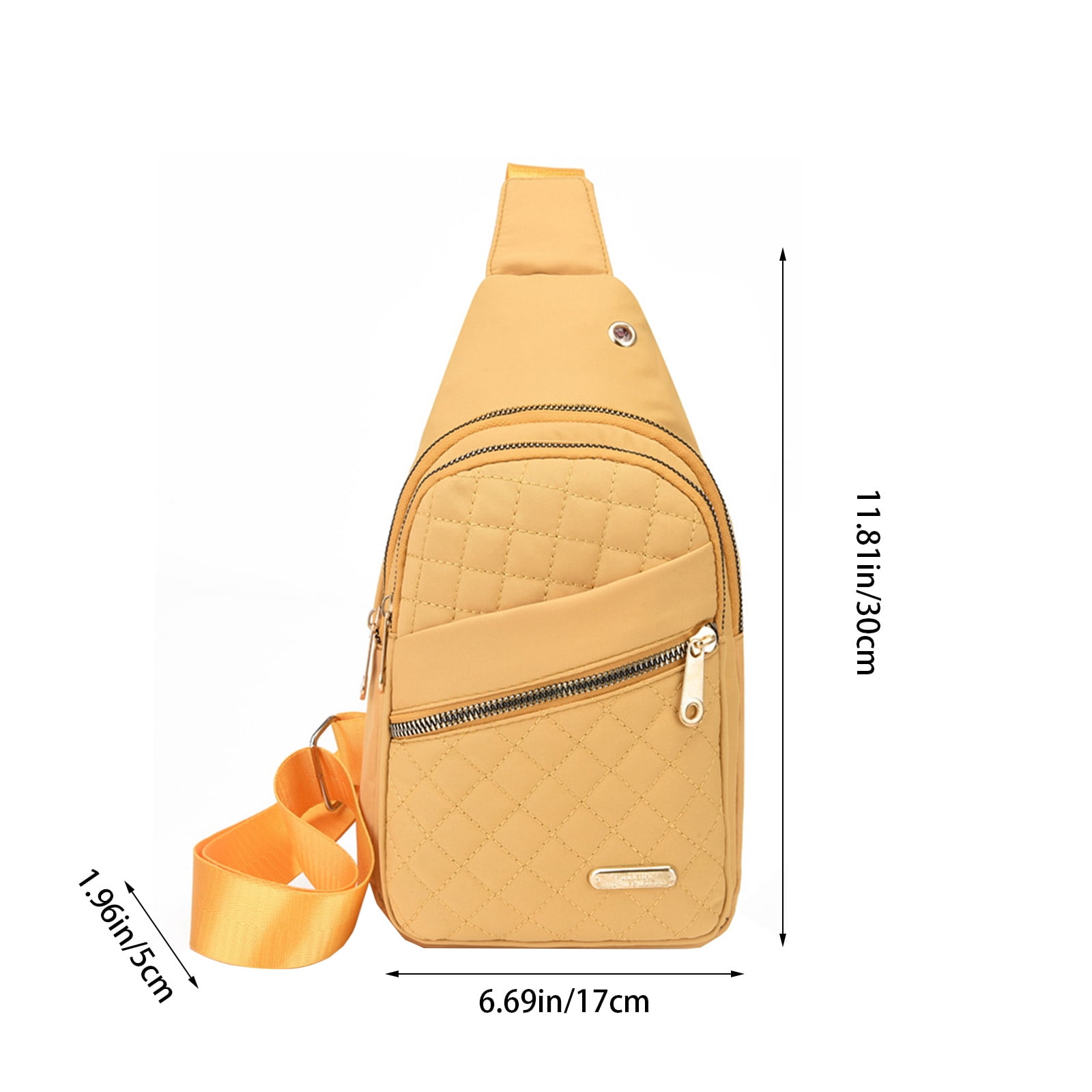 Suncoda Sling Bag for Women, Crossbody Sling Backpack Small Sling Bag Multipurpose Crossbody Shoulder Bag Travel Hiking Backpack, Sling Bag for Men #1-Yellow - Image 3