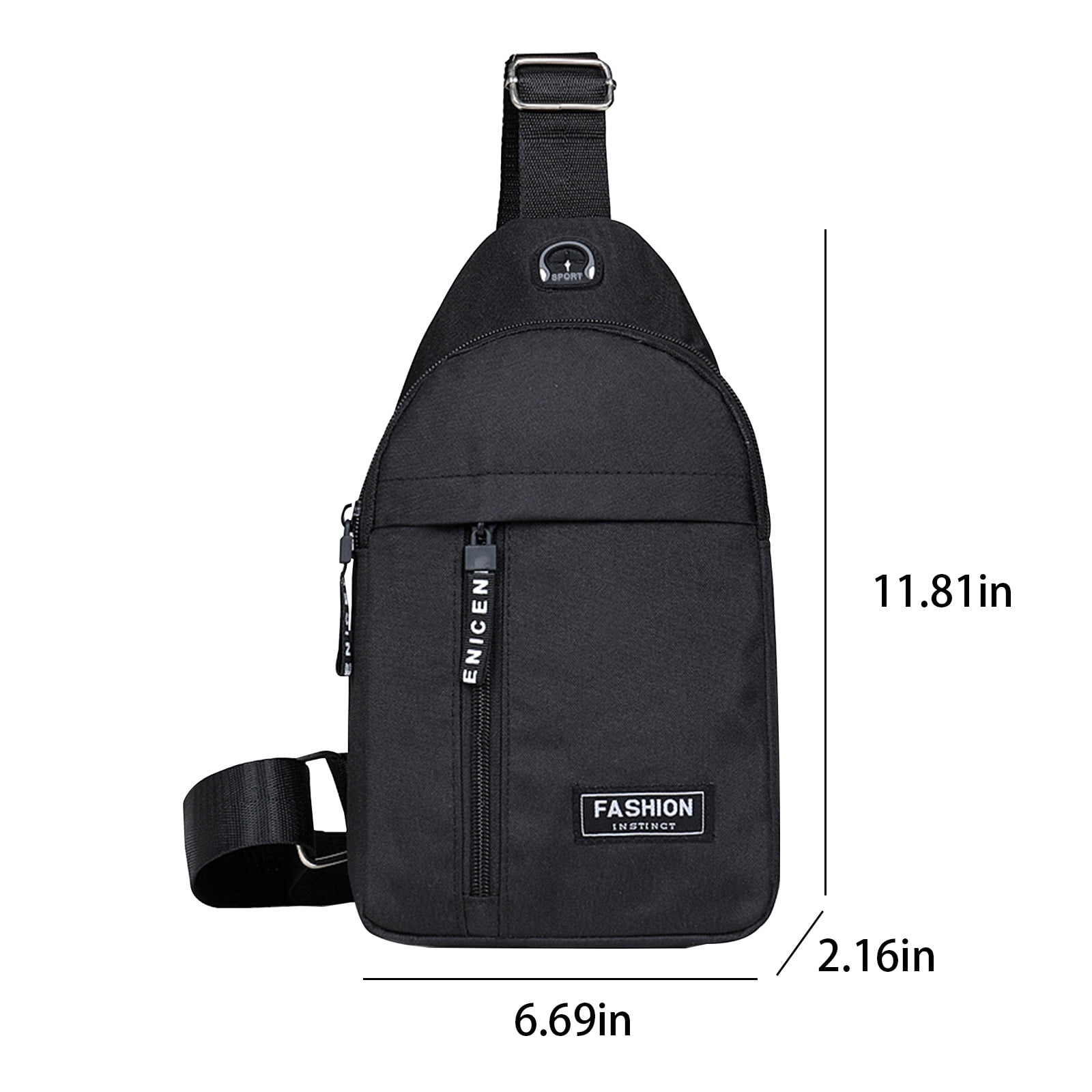 Suncoda Sling Bag for Women, Crossbody Sling Backpack Small Sling Bag Multipurpose Crossbody Shoulder Bag Travel Hiking Backpack, Sling Bag for Men #2-Black - Image 3