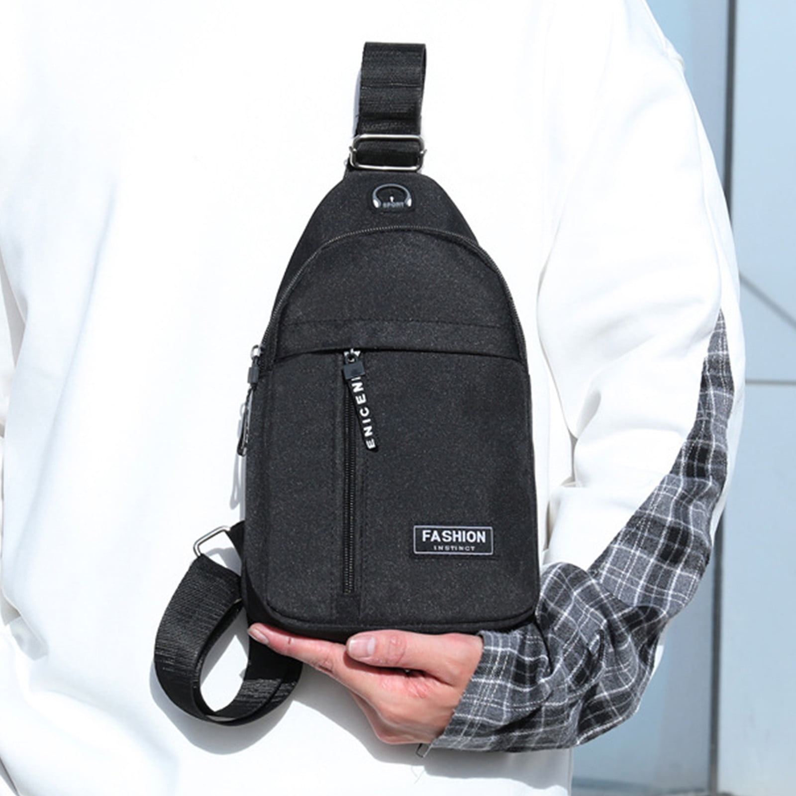 Suncoda Sling Bag for Women, Crossbody Sling Backpack Small Sling Bag Multipurpose Crossbody Shoulder Bag Travel Hiking Backpack, Sling Bag for Men #2-Black - Image 4