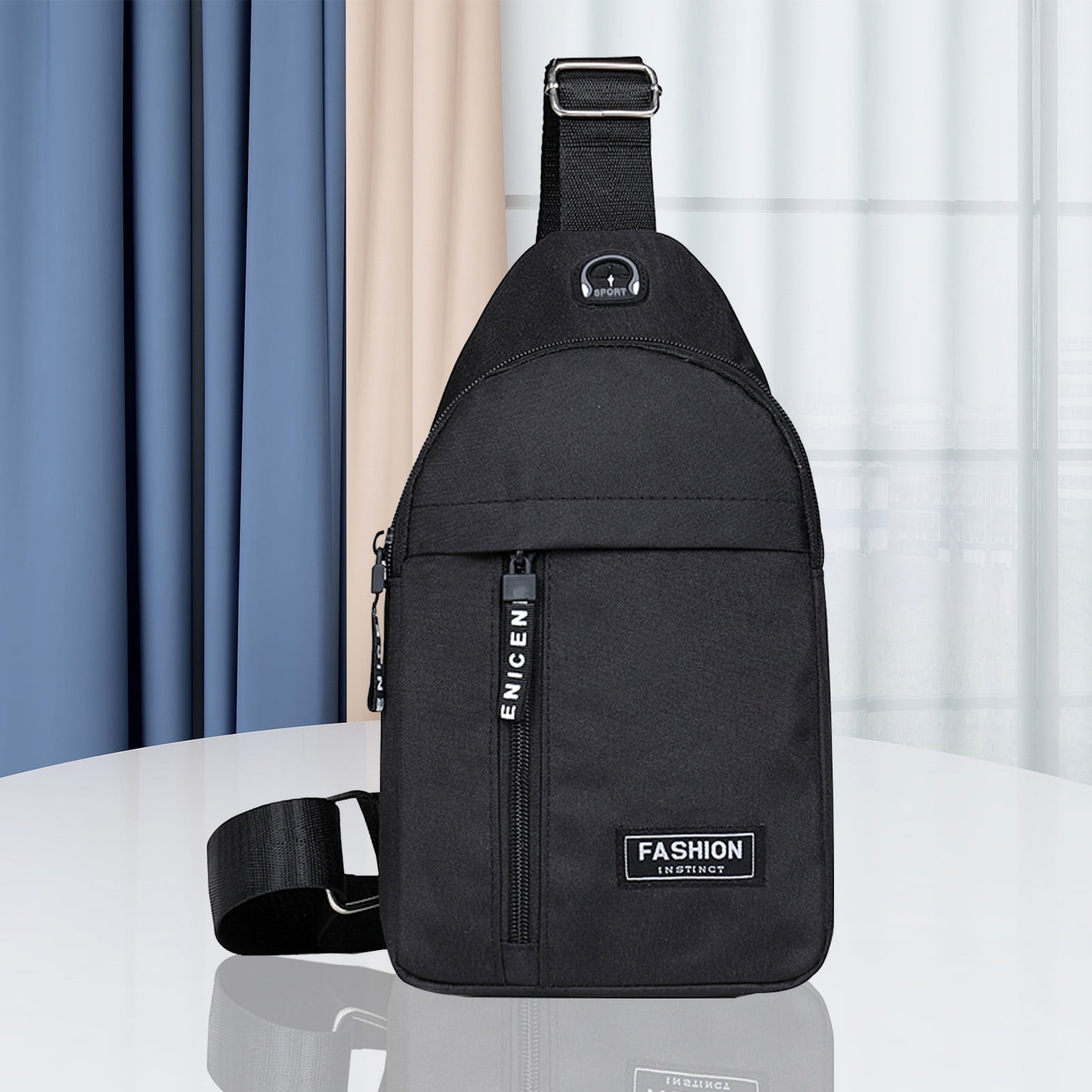 Suncoda Sling Bag for Women, Crossbody Sling Backpack Small Sling Bag Multipurpose Crossbody Shoulder Bag Travel Hiking Backpack, Sling Bag for Men #2-Black - Image 5
