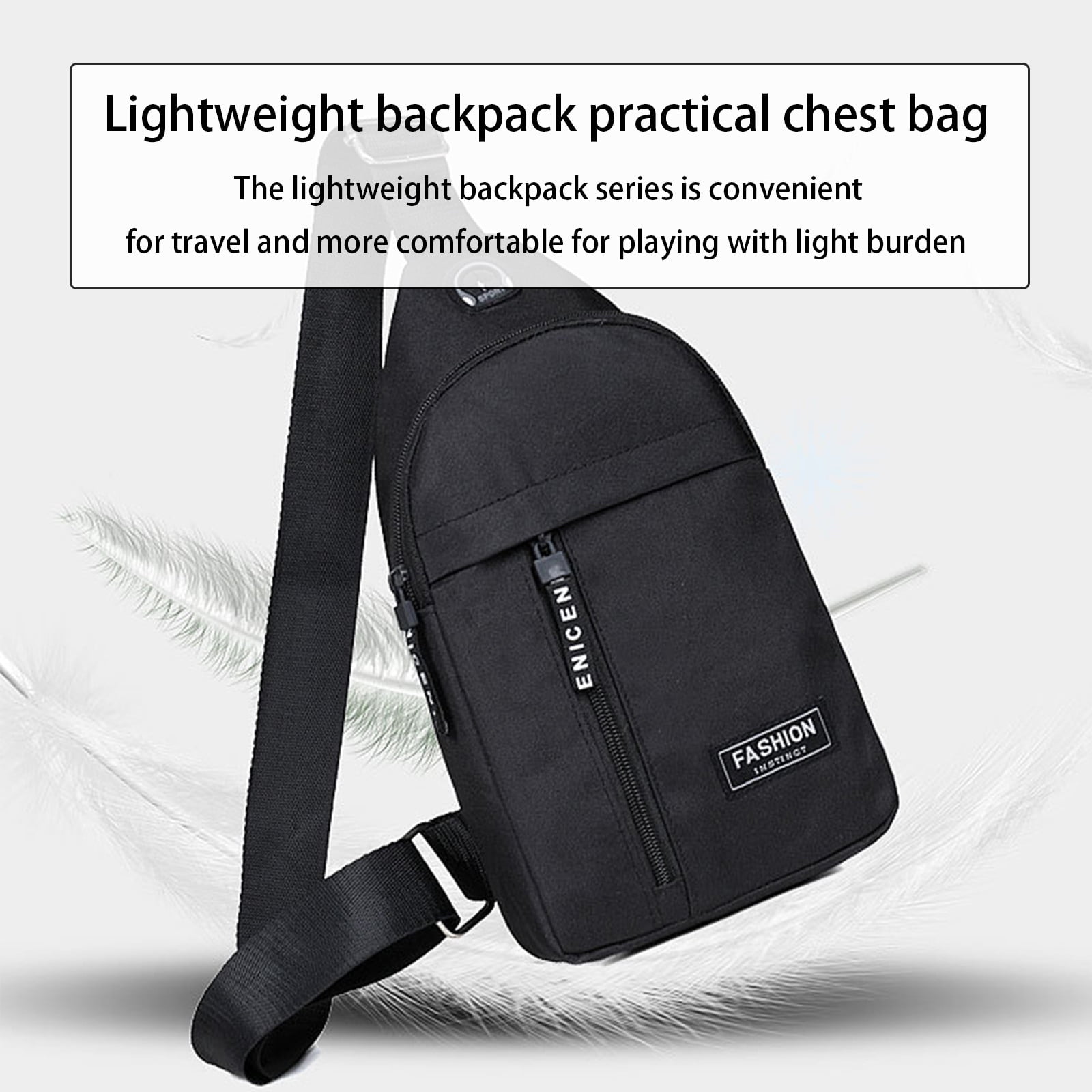 Suncoda Sling Bag for Women, Crossbody Sling Backpack Small Sling Bag Multipurpose Crossbody Shoulder Bag Travel Hiking Backpack, Sling Bag for Men #2-Black - Image 7