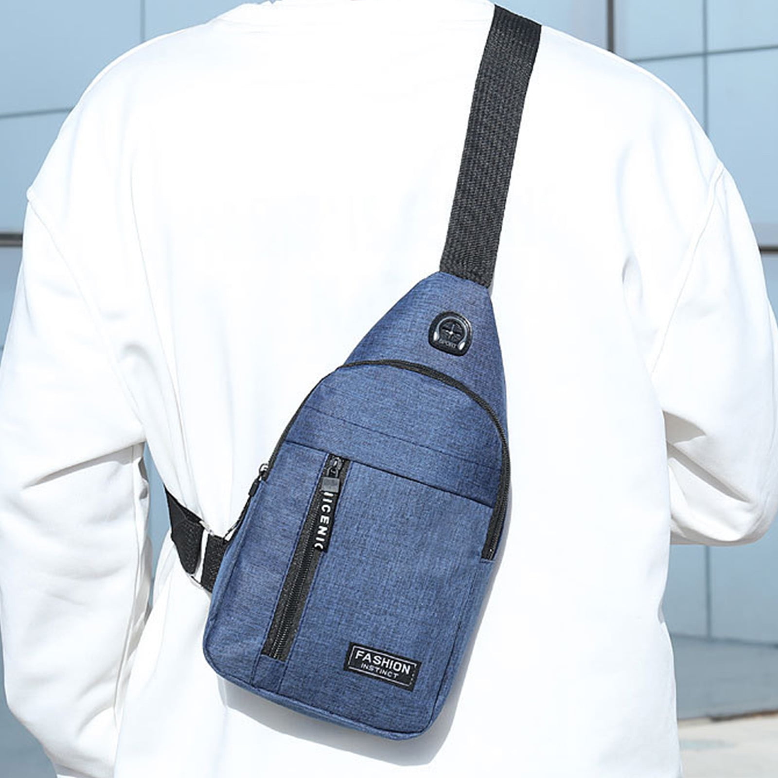 Suncoda Sling Bag for Women, Crossbody Sling Backpack Small Sling Bag Multipurpose Crossbody Shoulder Bag Travel Hiking Backpack, Sling Bag for Men #2-Blue - Image 1
