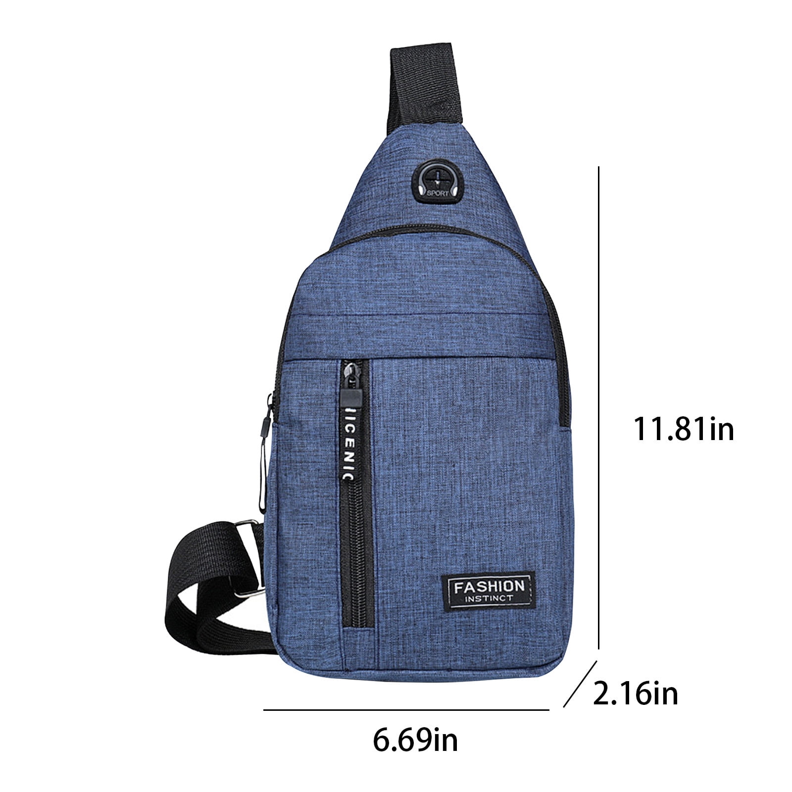 Suncoda Sling Bag for Women, Crossbody Sling Backpack Small Sling Bag Multipurpose Crossbody Shoulder Bag Travel Hiking Backpack, Sling Bag for Men #2-Blue - Image 3