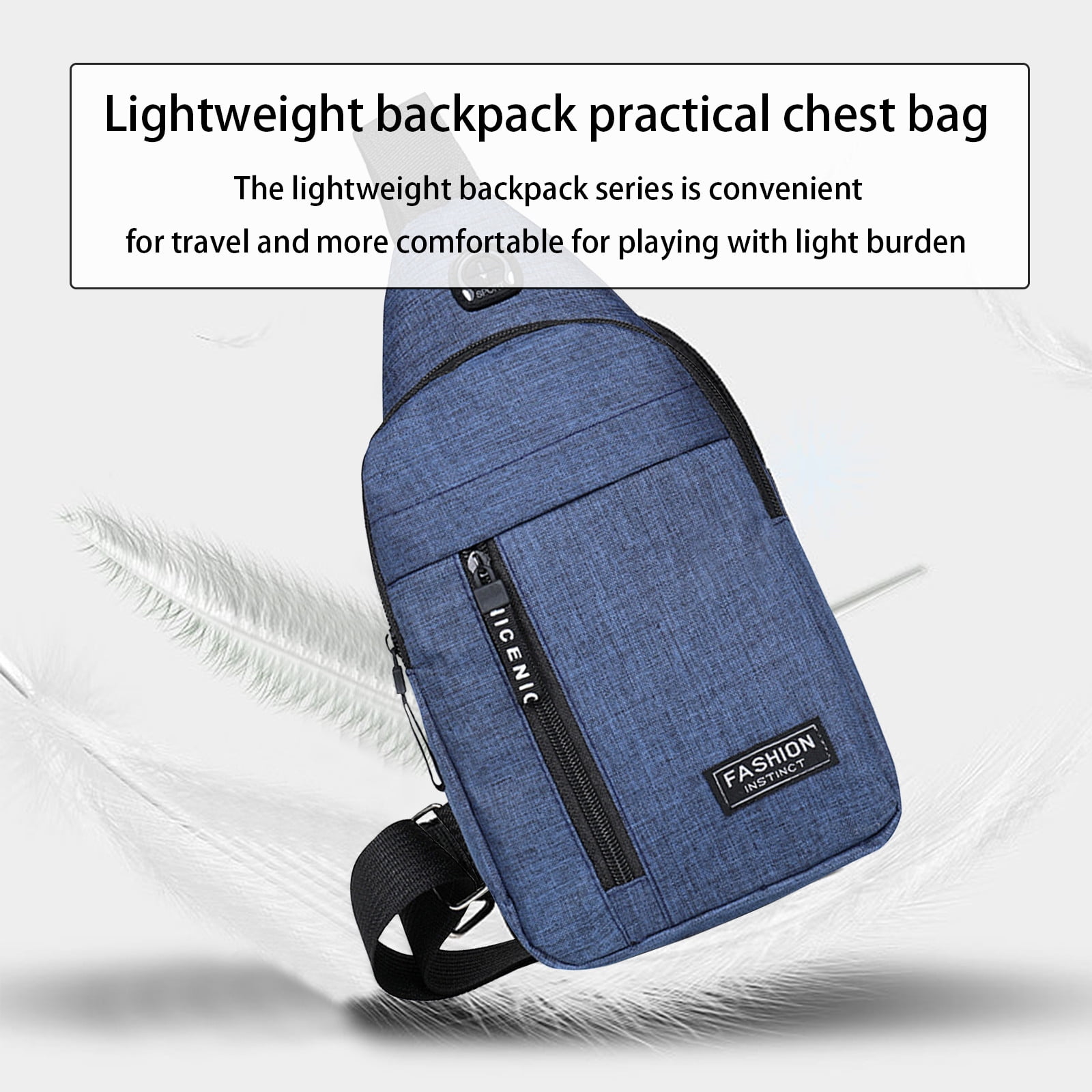 Suncoda Sling Bag for Women, Crossbody Sling Backpack Small Sling Bag Multipurpose Crossbody Shoulder Bag Travel Hiking Backpack, Sling Bag for Men #2-Blue - Image 7