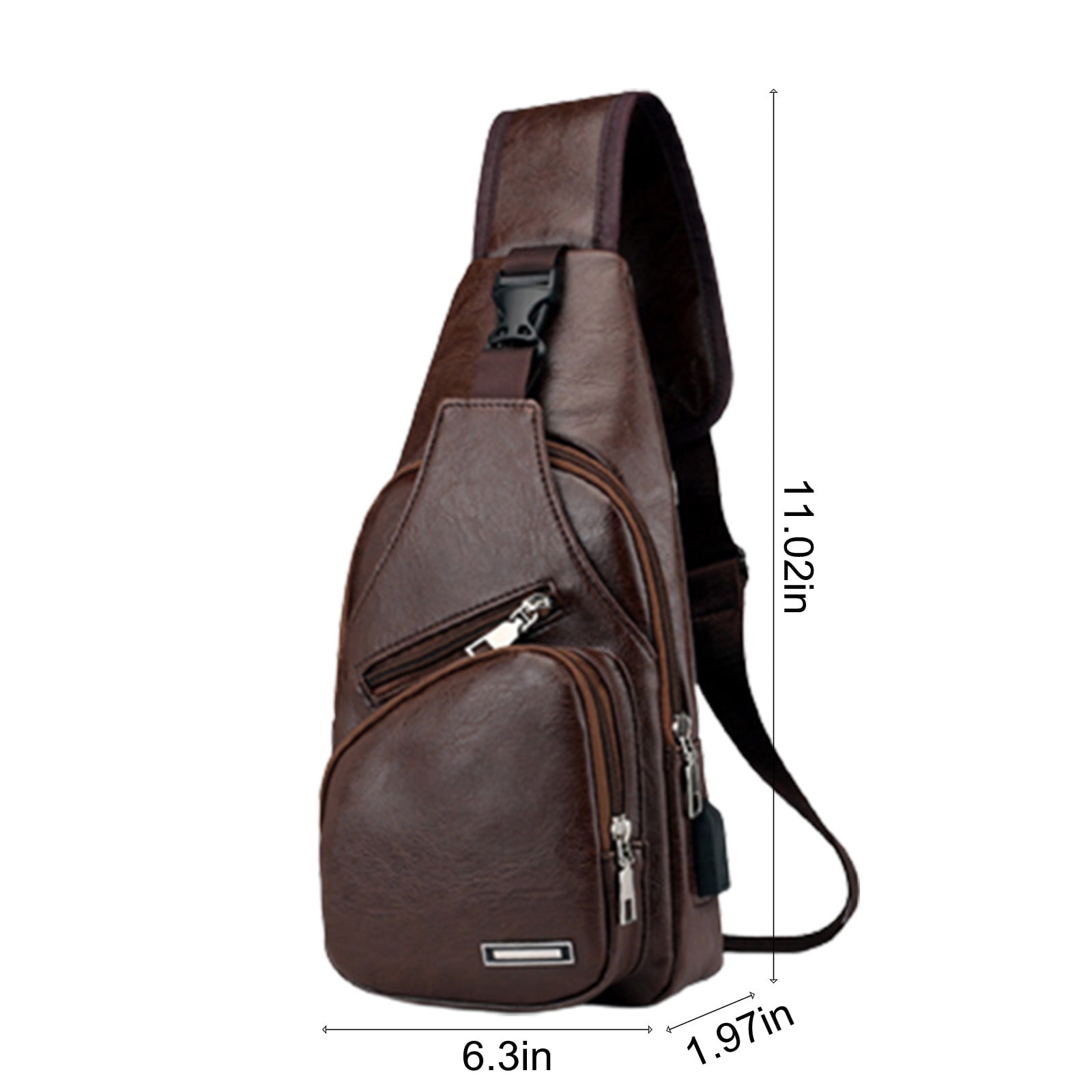 Suncoda Sling Bag for Women, Crossbody Sling Backpack Small Sling Bag Multipurpose Crossbody Shoulder Bag Travel Hiking Backpack, Sling Bag for Men #3-Brown - Image 3
