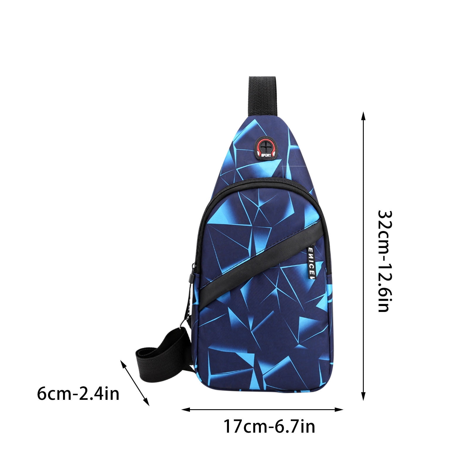 Suncoda Sling Bag for Women, Crossbody Sling Backpack Small Sling Bag Multipurpose Crossbody Shoulder Bag Travel Hiking Backpack, Sling Bag for Men #4-Blue - Image 2