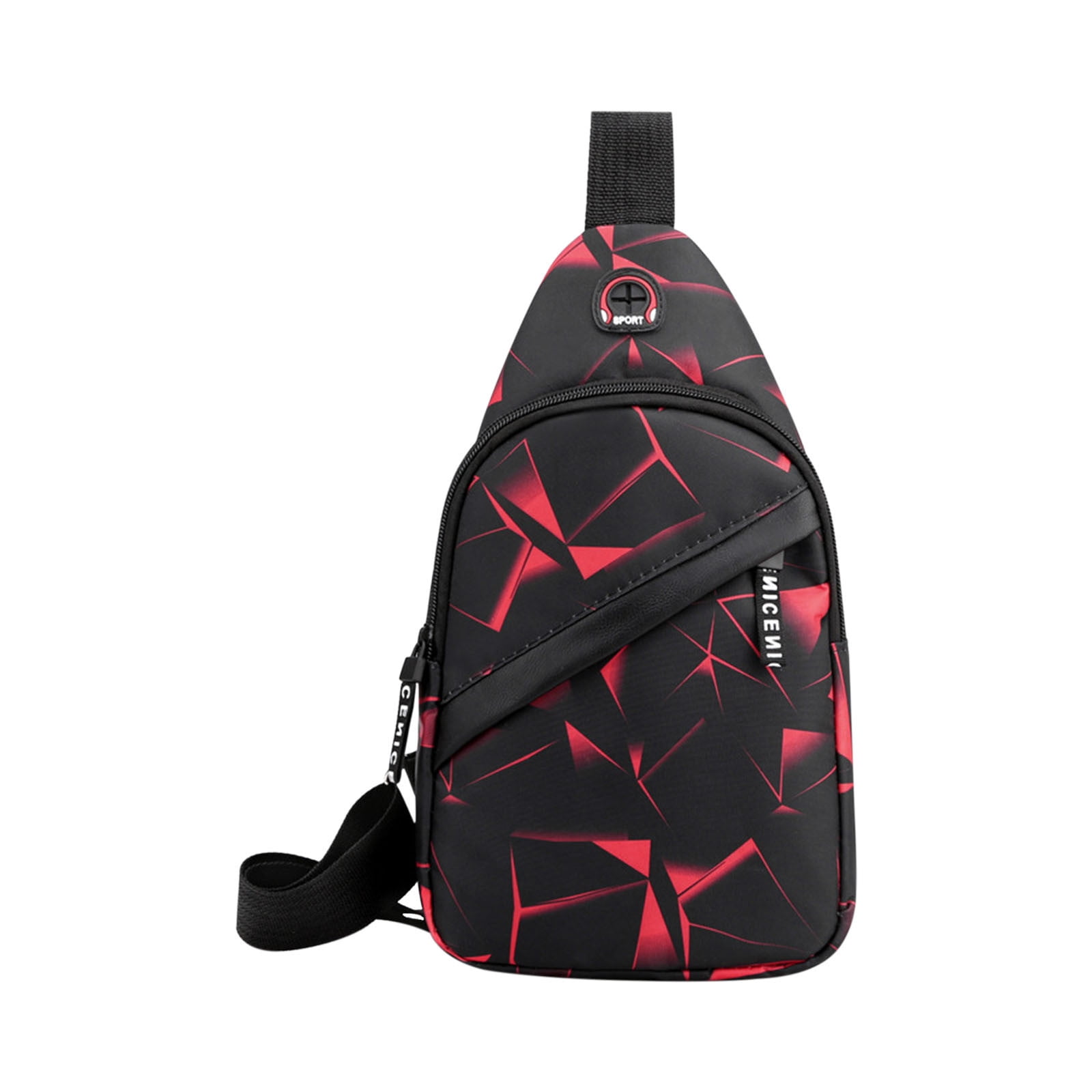 Suncoda Sling Bag for Women, Crossbody Sling Backpack Small Sling Bag Multipurpose Crossbody Shoulder Bag Travel Hiking Backpack, Sling Bag for Men #4-Red - Image 1